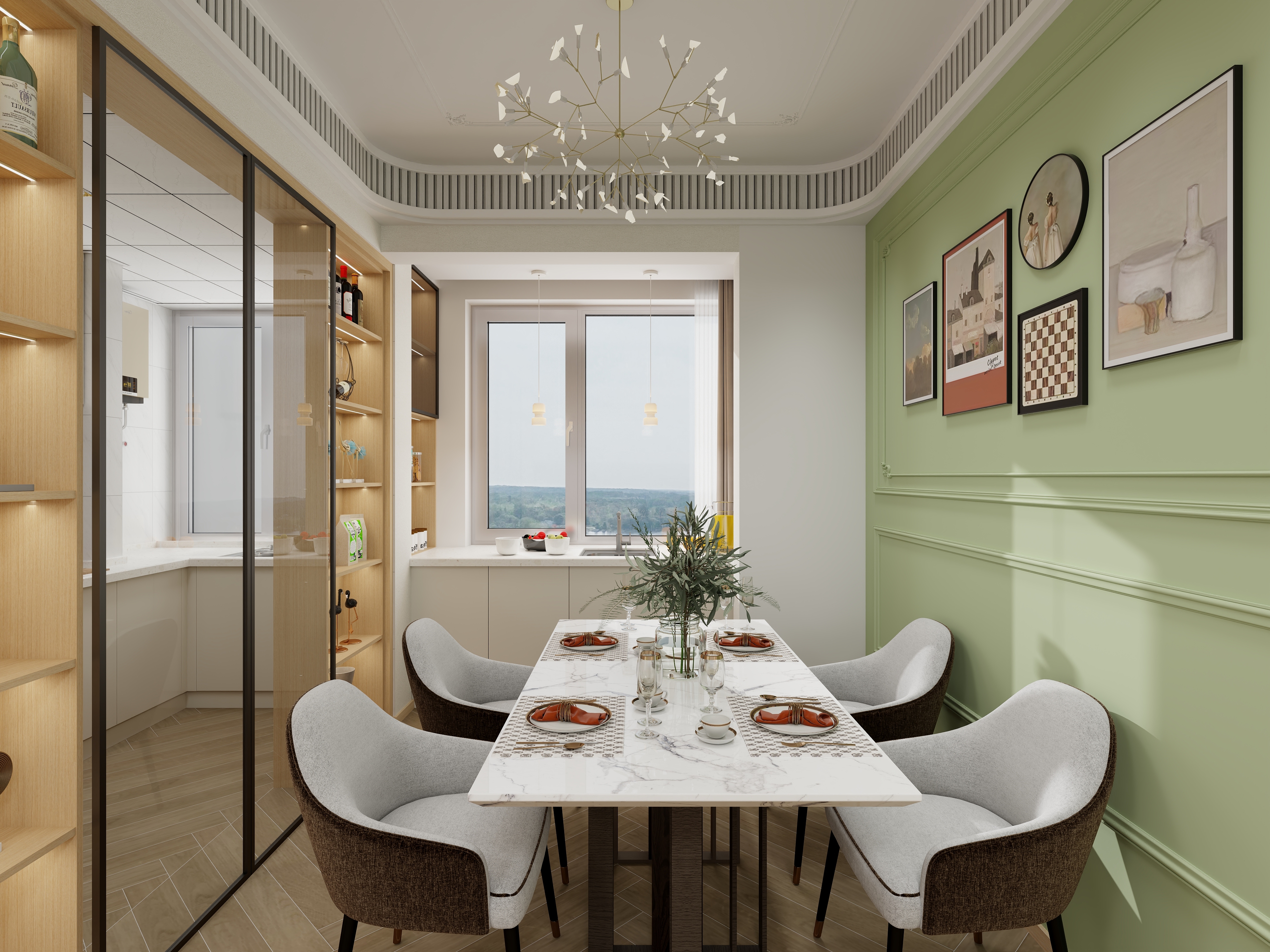 临泉正楷设计-125三室法式轻奢装修效果图