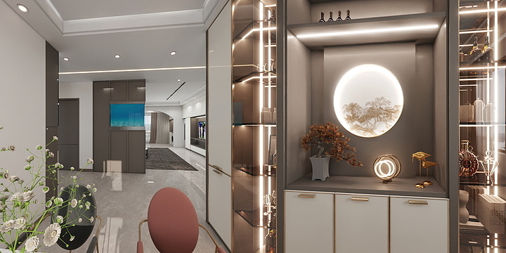 夏温-112三居平现代风格方案腾辉小区6楼-装修设计方案