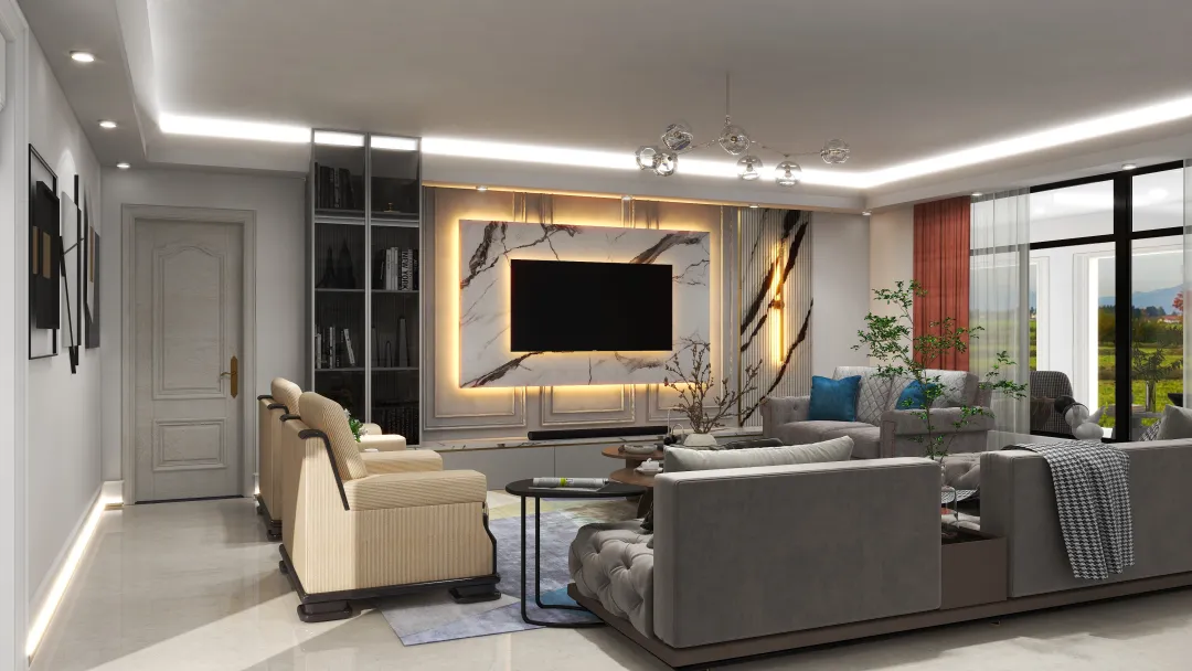 katpal33的装修设计方案:living room and dining for a 3 bedroom house 