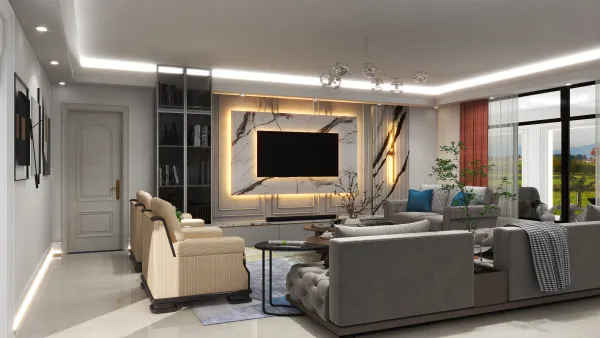 living room and dining for a 3 bedroom house 