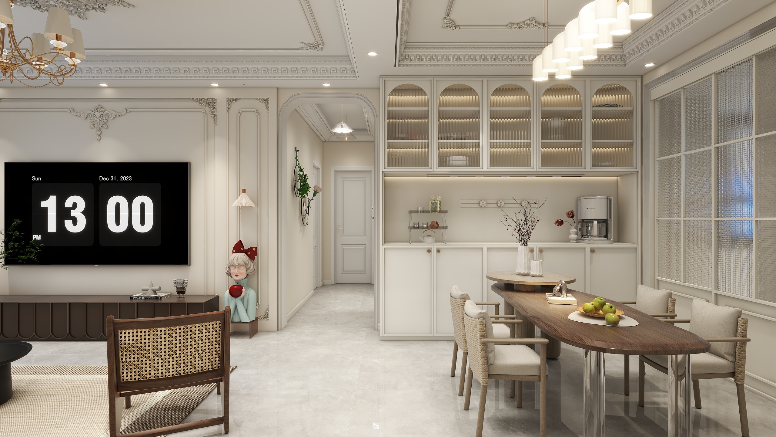 王敏-富力尚悦居简美116㎡3室装修效果图