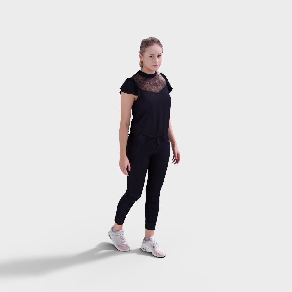 休闲女性3D模型