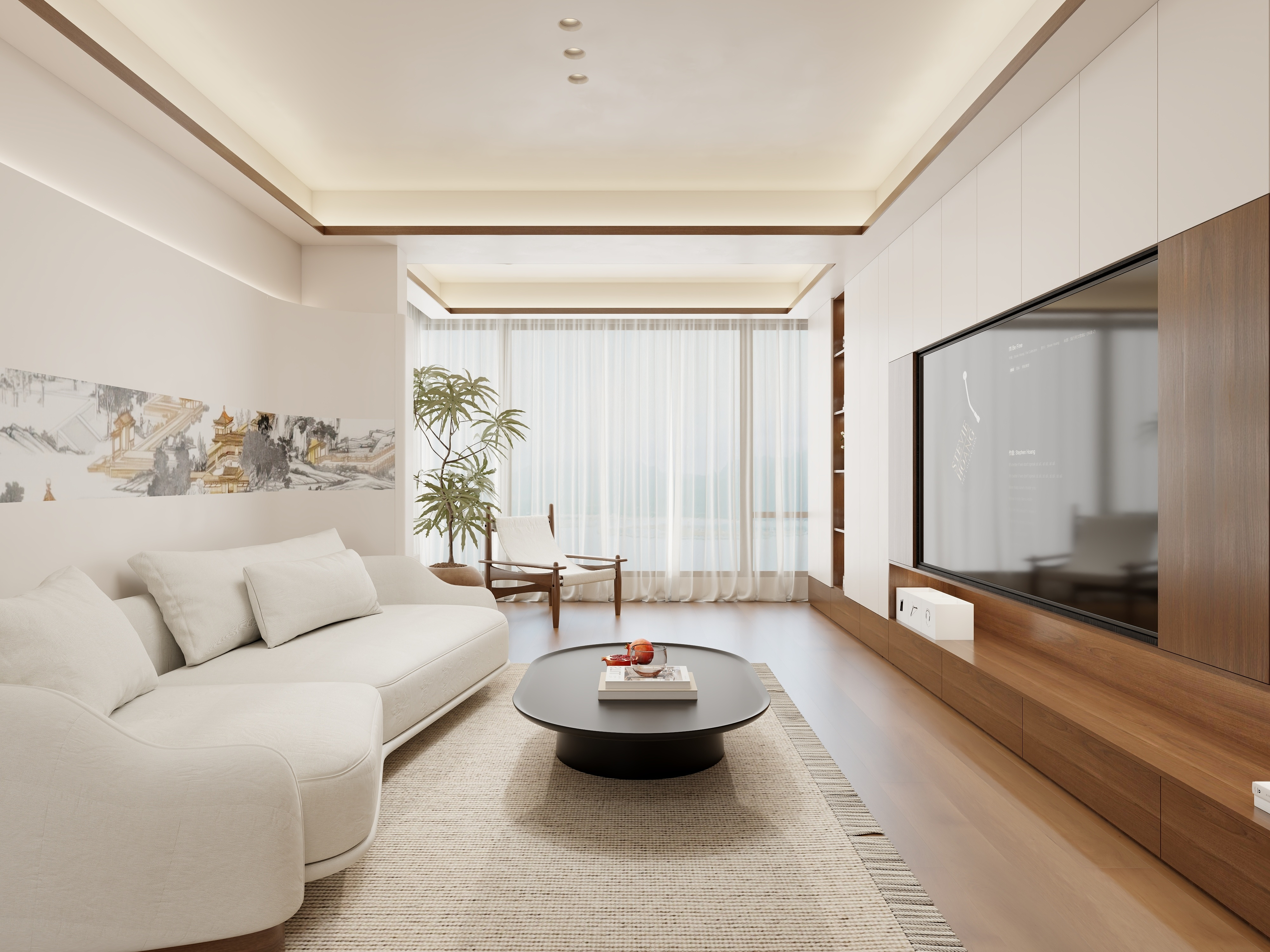 陈辉-原木114㎡4室装修效果图