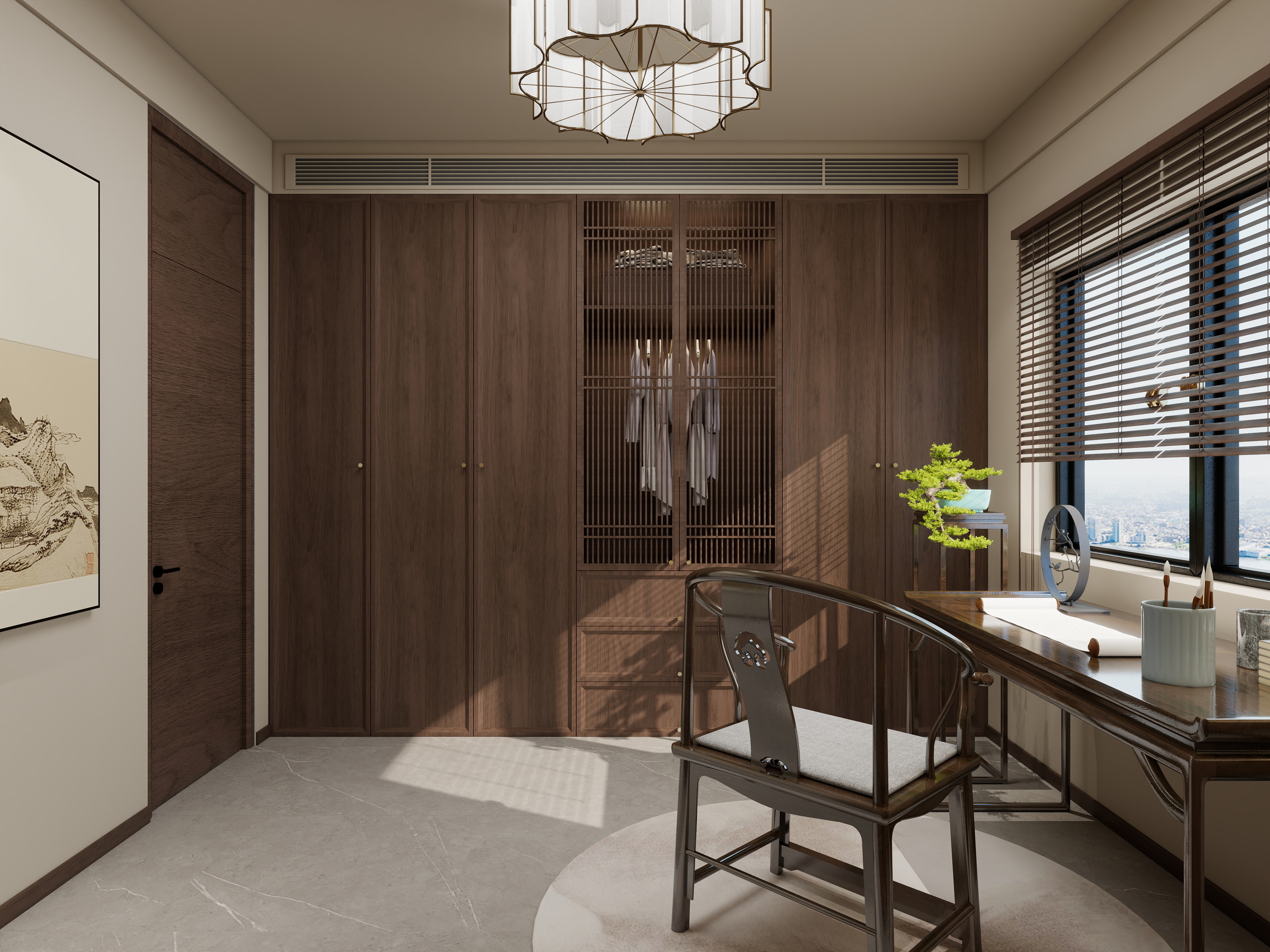 YTAcy-欧亚小镇120平宋式美宅装修效果图