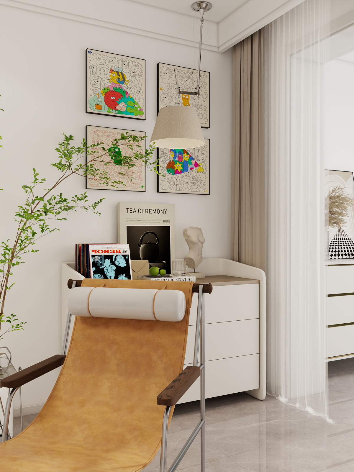 歓嬉-78㎡2室装修效果图