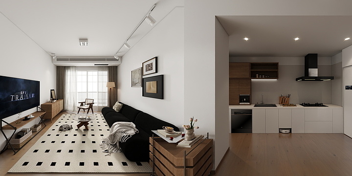 正阳設计工作室-81㎡2室-装修设计方案