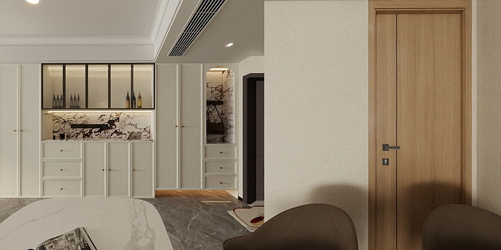 全屋家居设计小刘-点滴-98平-法式-装修设计方案