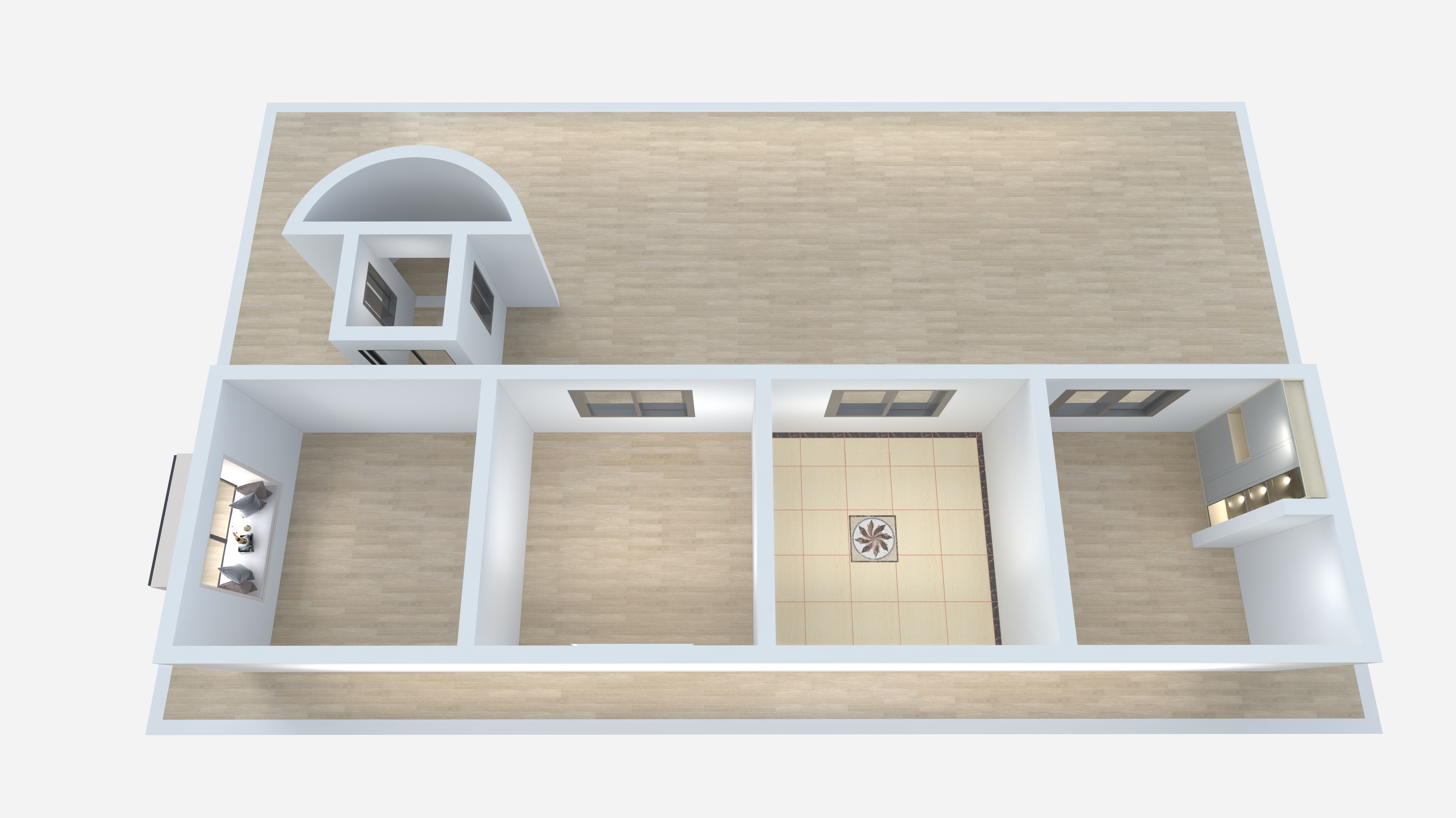 余庆鸿松筑家装饰全案设计师-詹松-余庆詹松-中级实操考核户型-装修设计方案