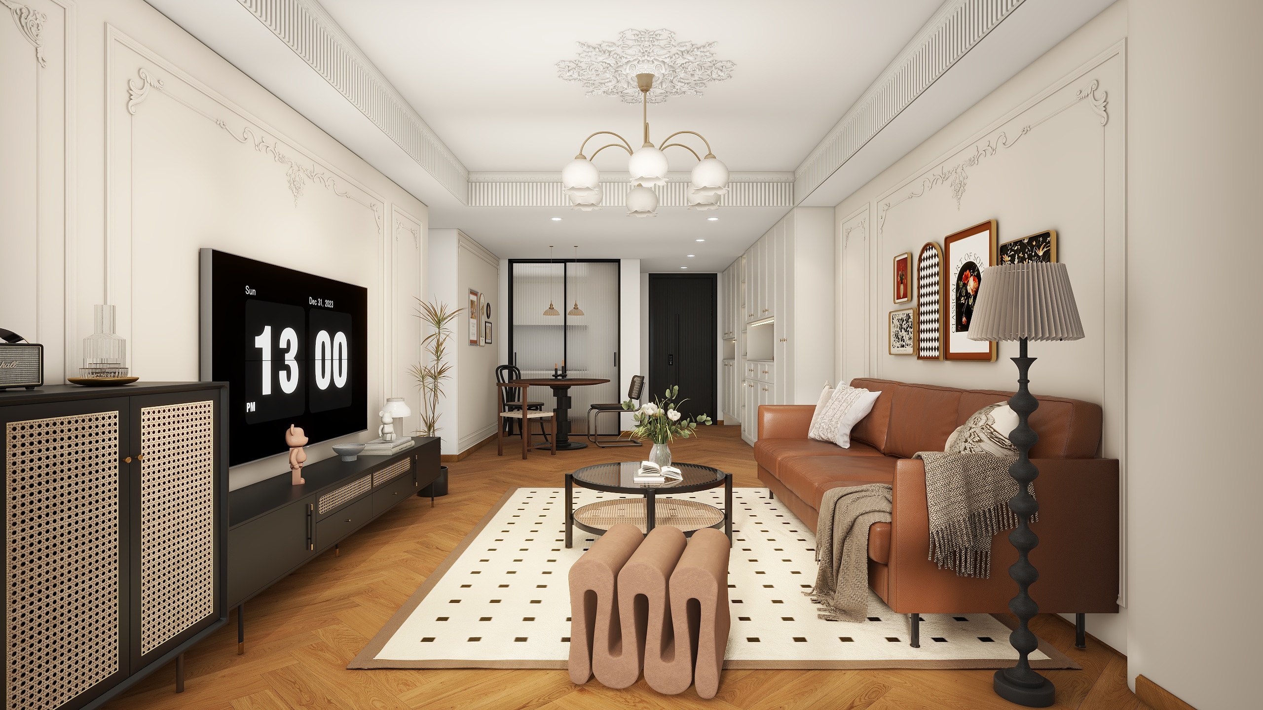 梁元_-云和天境92㎡2室装修效果图