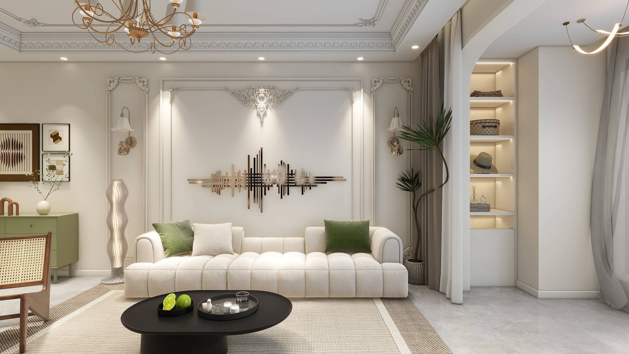 王敏-富力尚悦居简美116㎡3室装修效果图