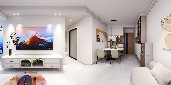 铭泽设计师-魔方-铭泽装饰龙记三期5-2202-95-装修设计方案