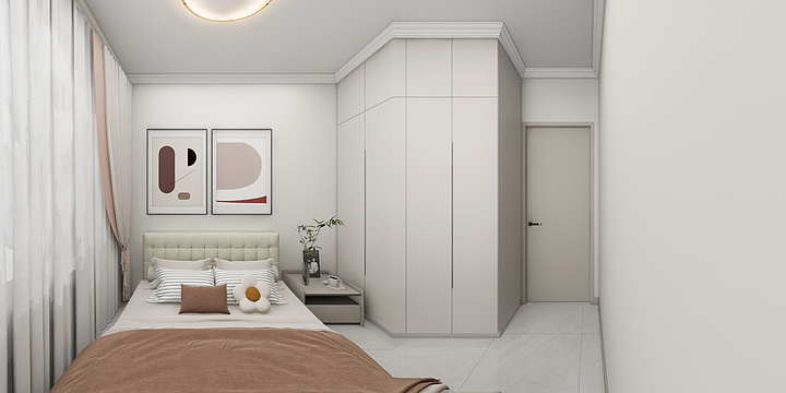 室内设计吕少锋-泽信湖畔云筑13栋301效果图-装修设计方案