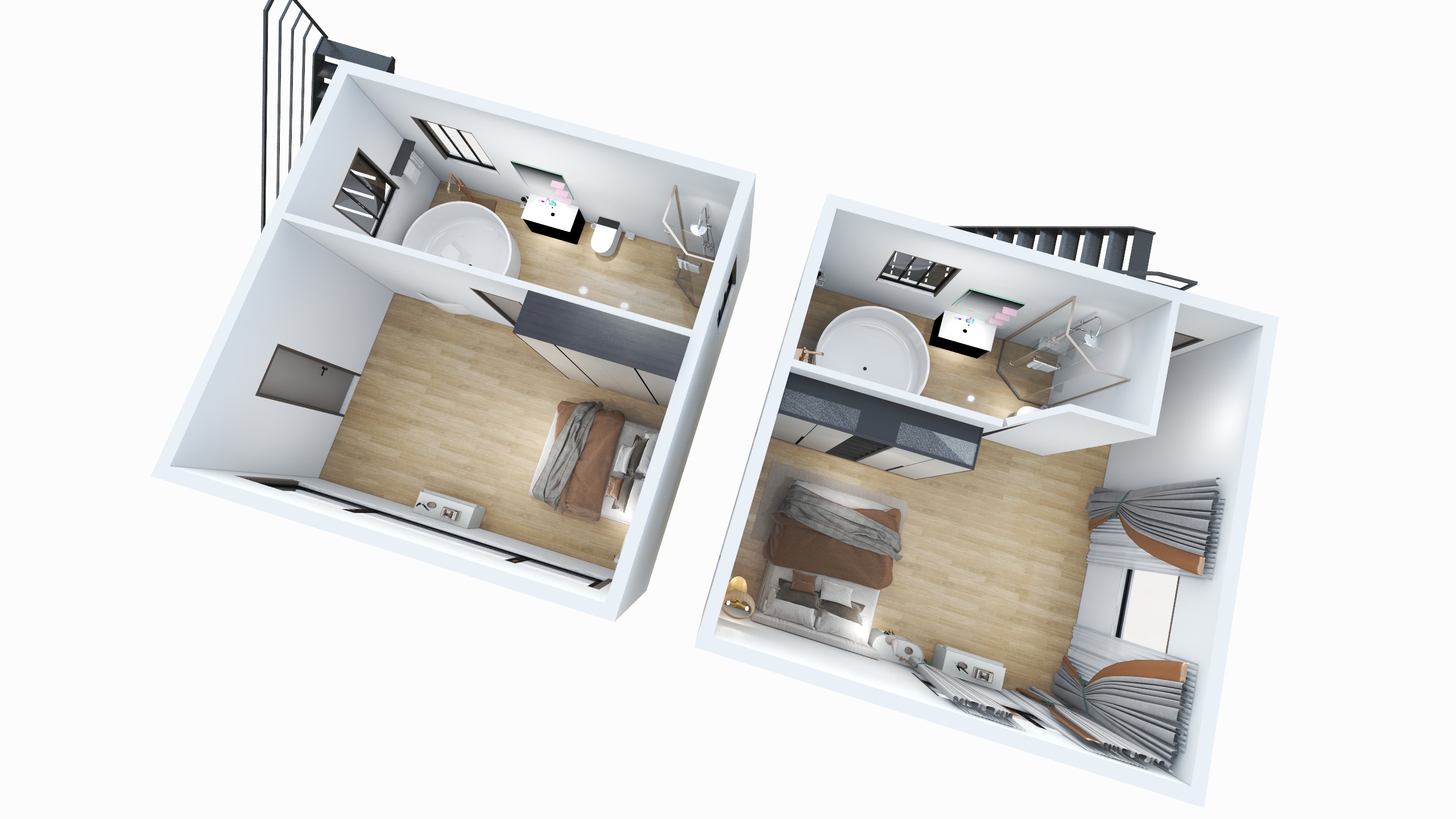 温绿松-三栋建隔墙高度-装修设计方案