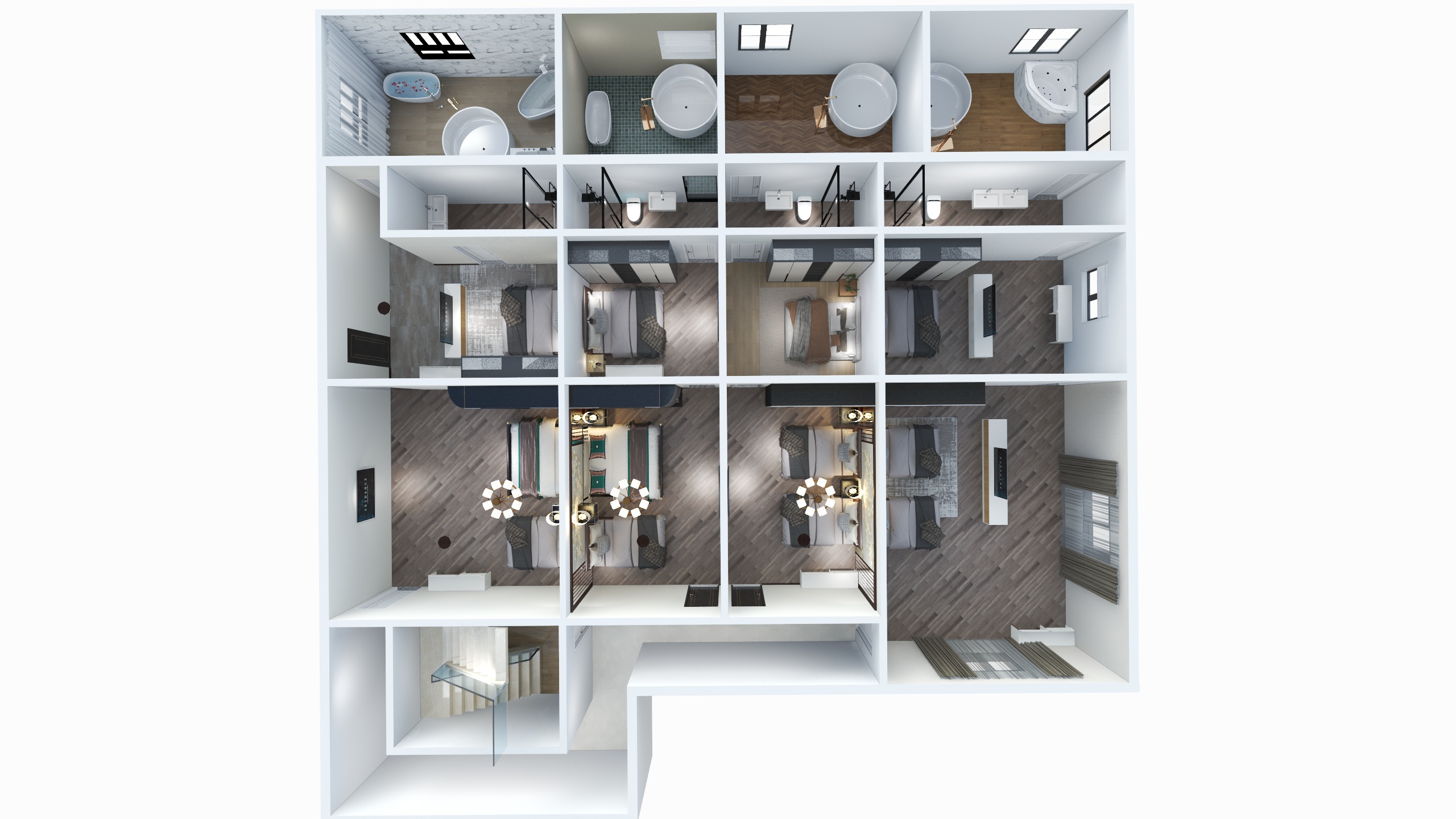 温绿松-++裕点仁公馆二层-装修设计方案