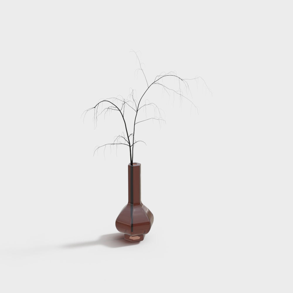 花瓶干枝