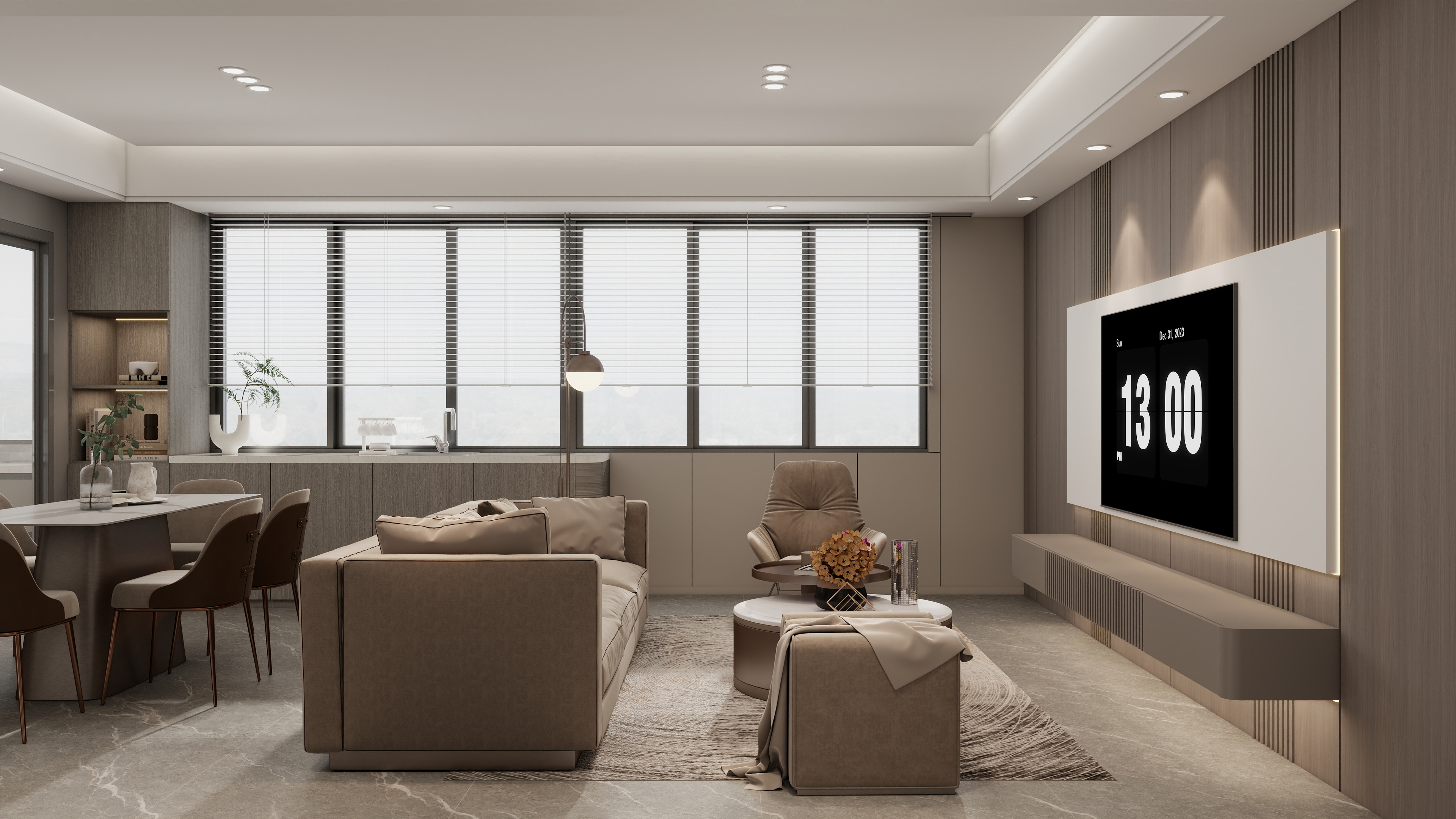 庄育霖-招商观园102平方轻奢4室装修效果图