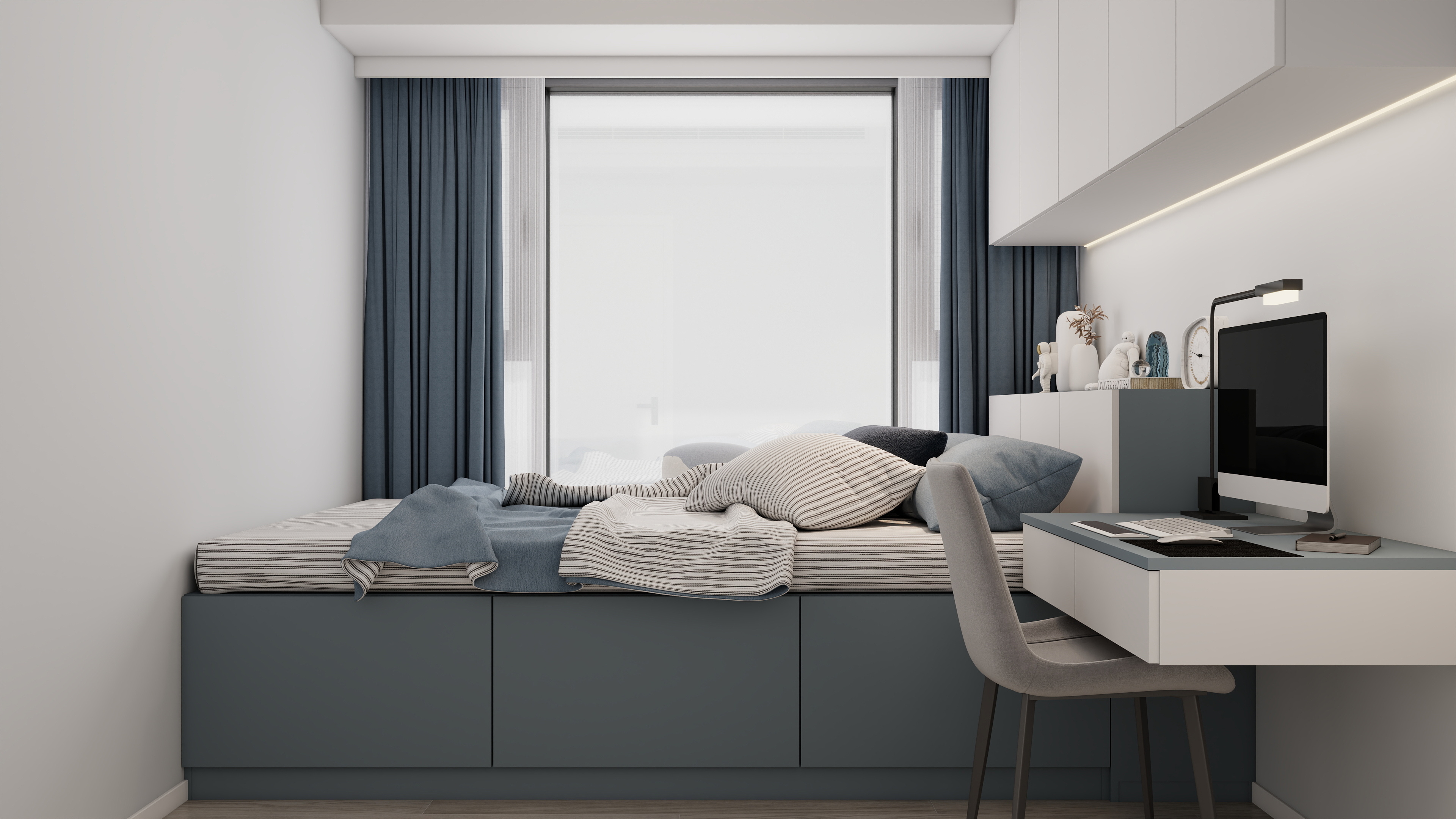 庄育霖-招商观园102平方轻奢4室装修效果图