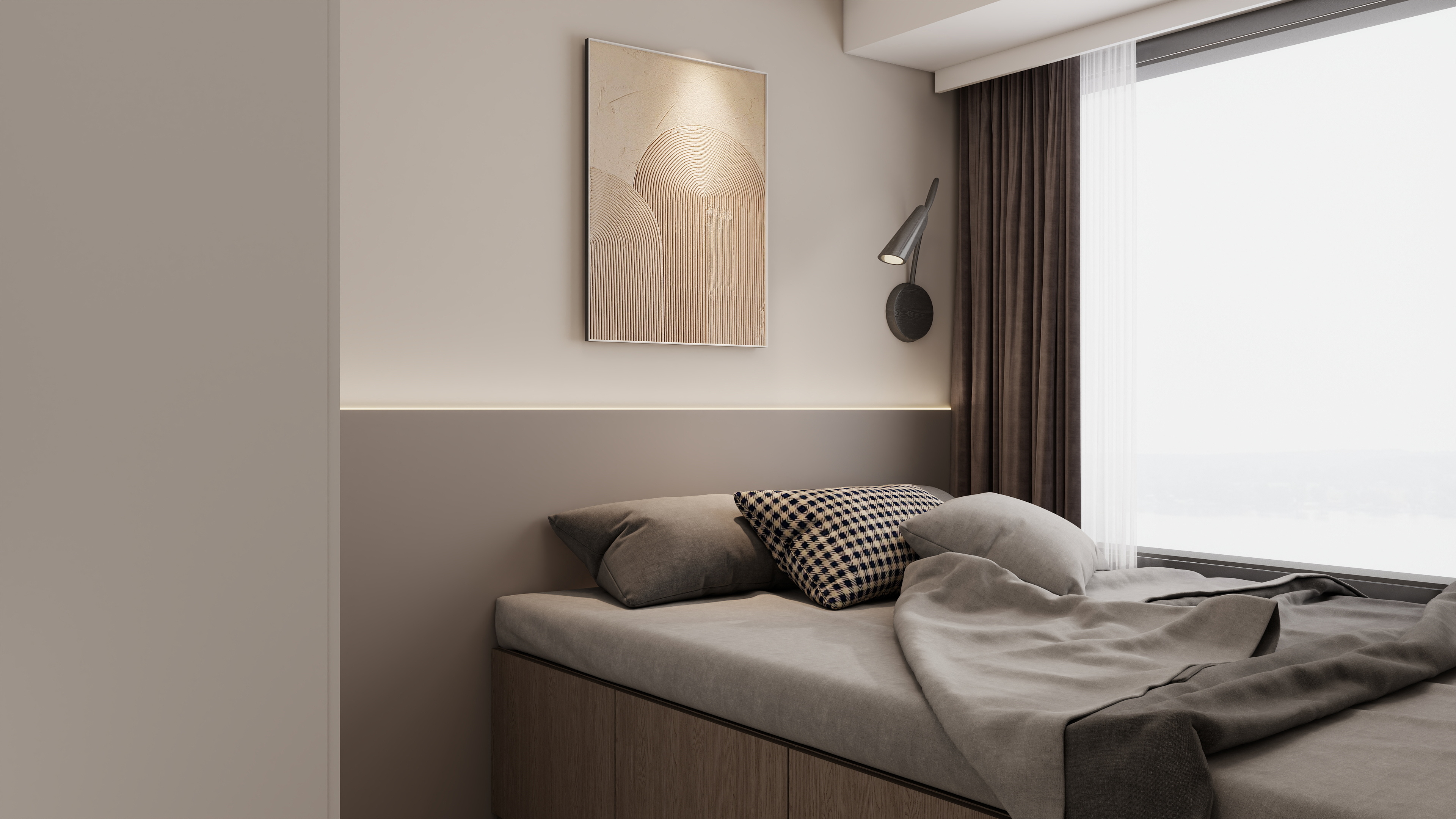 庄育霖-招商观园102平方轻奢4室装修效果图