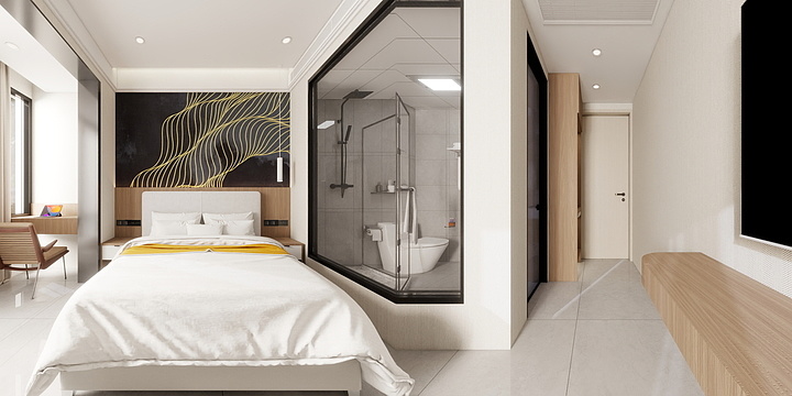 不吃炸鸡sZUl-酒店单人间-装修设计方案