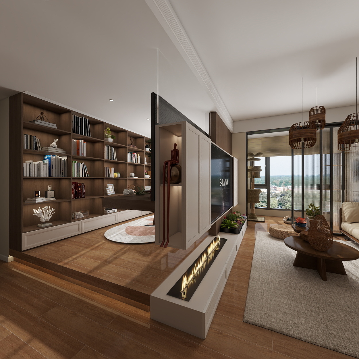 半毛钱一只烟-海德公园80㎡2室装修效果图