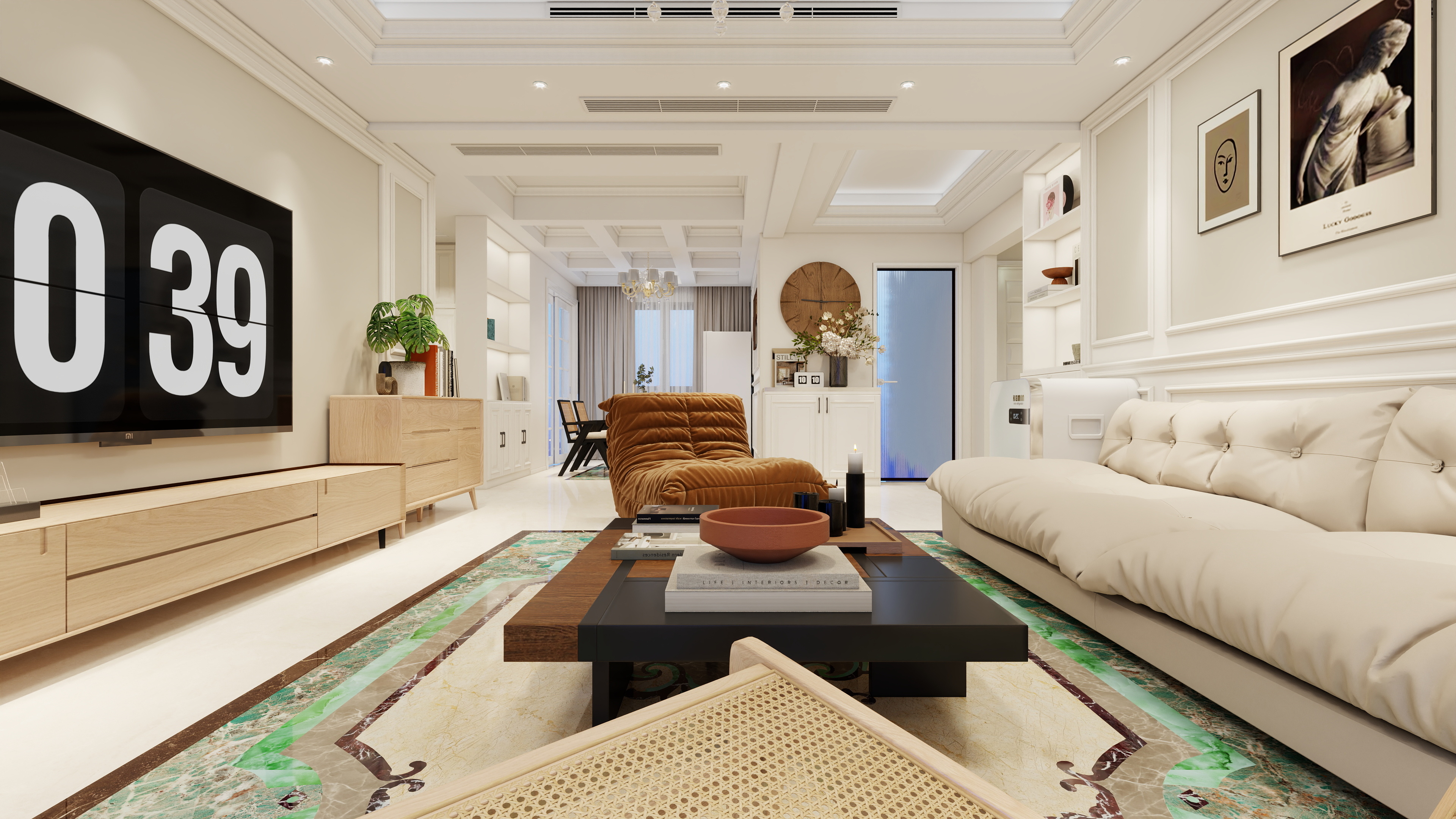 至简名设-文稳康-《海华*东盟公馆》130平旧改现代|四居室装修效果图