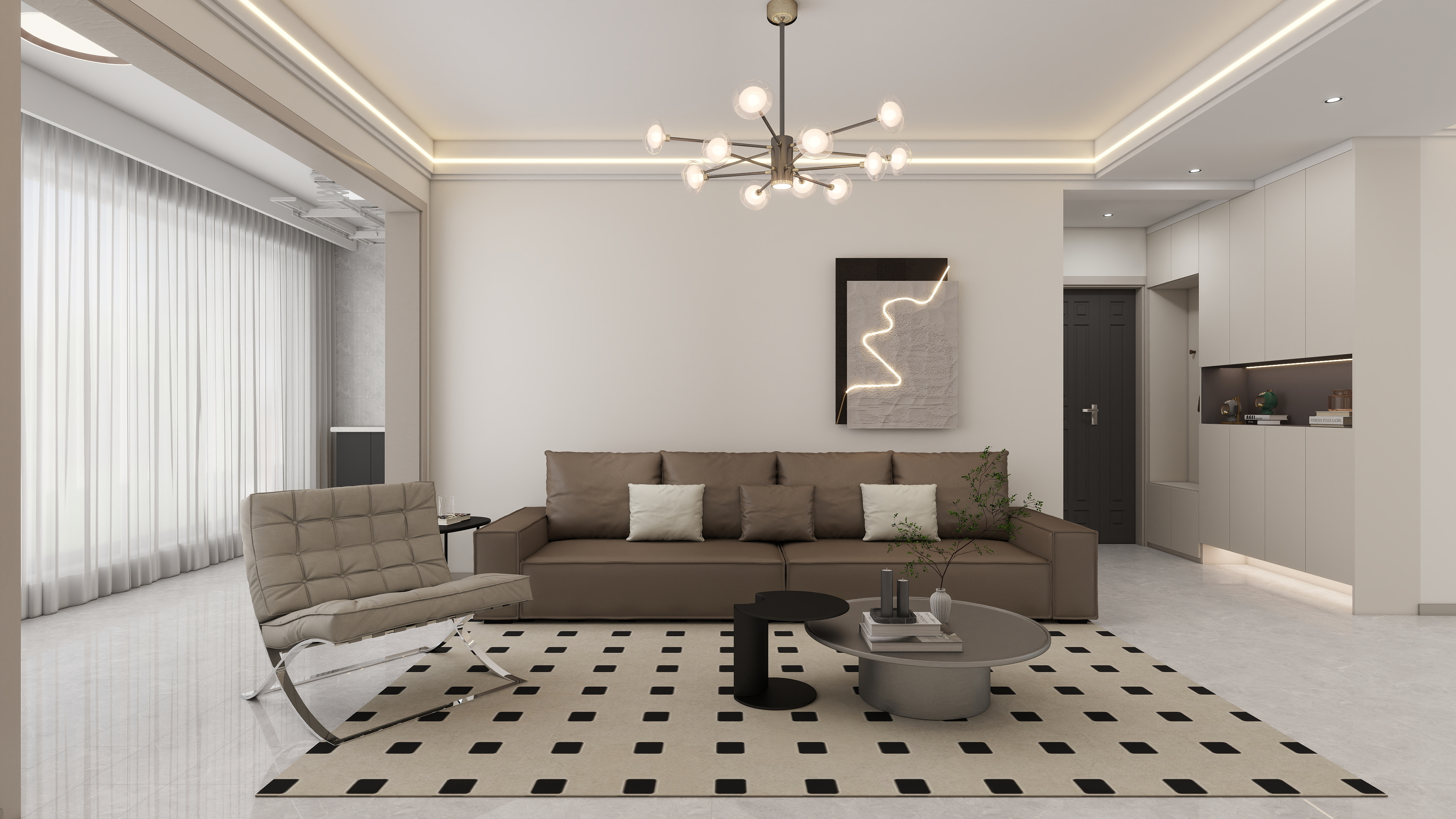 王鑫航-现代简约122㎡3室-装修设计方案