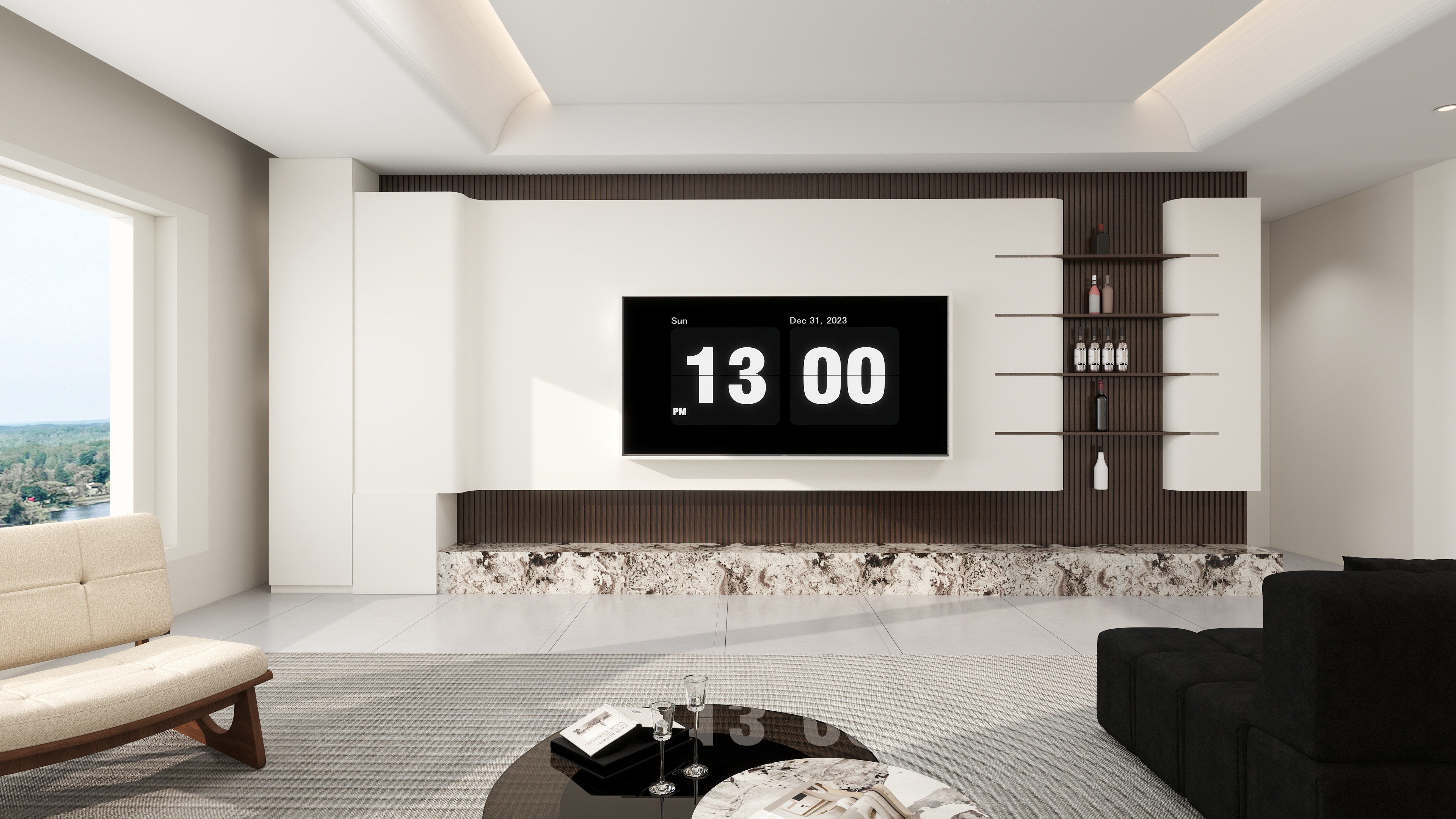 洛森设计小川-意式轻奢横厅练习-装修设计方案