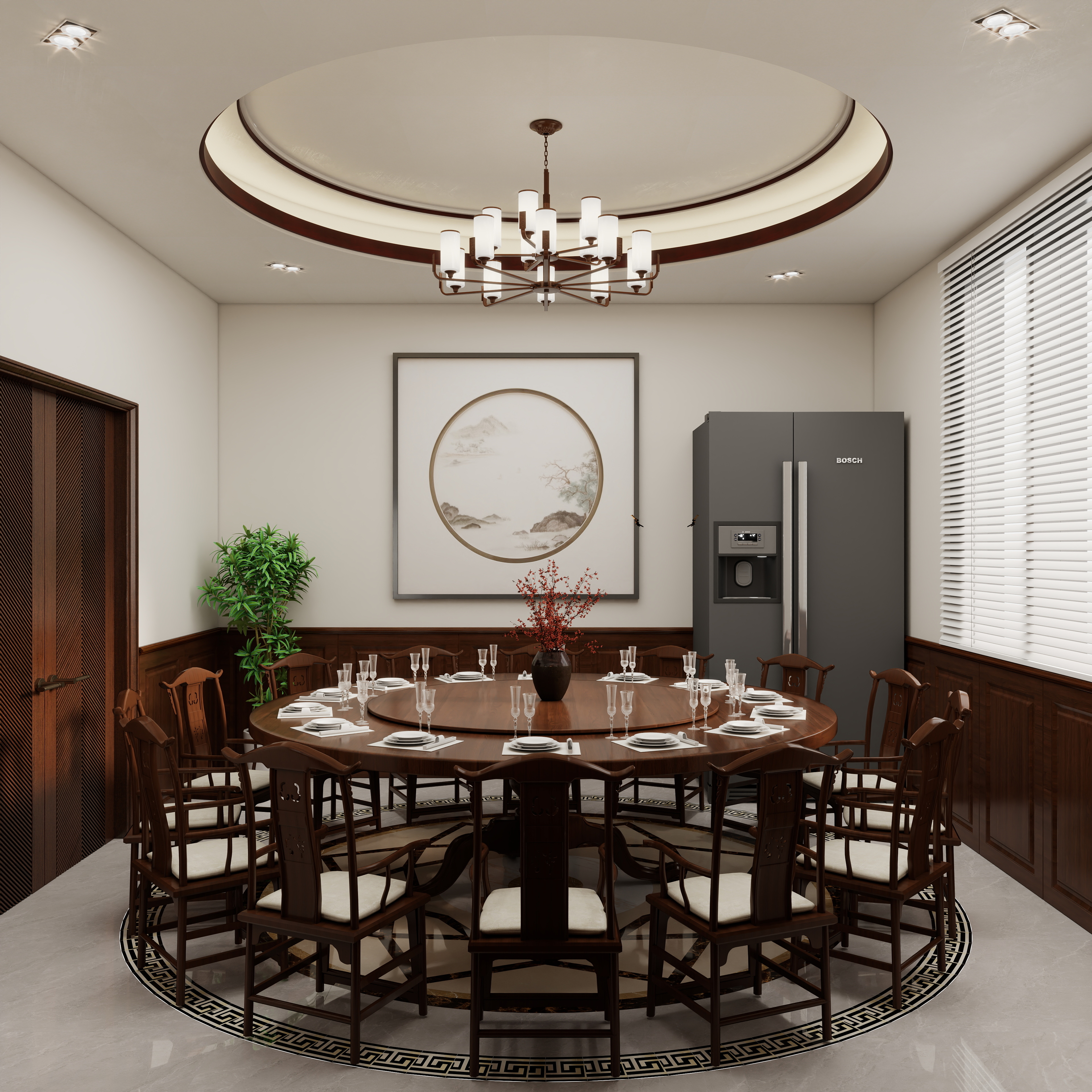 壹诺设计工作室-新中式装修效果图