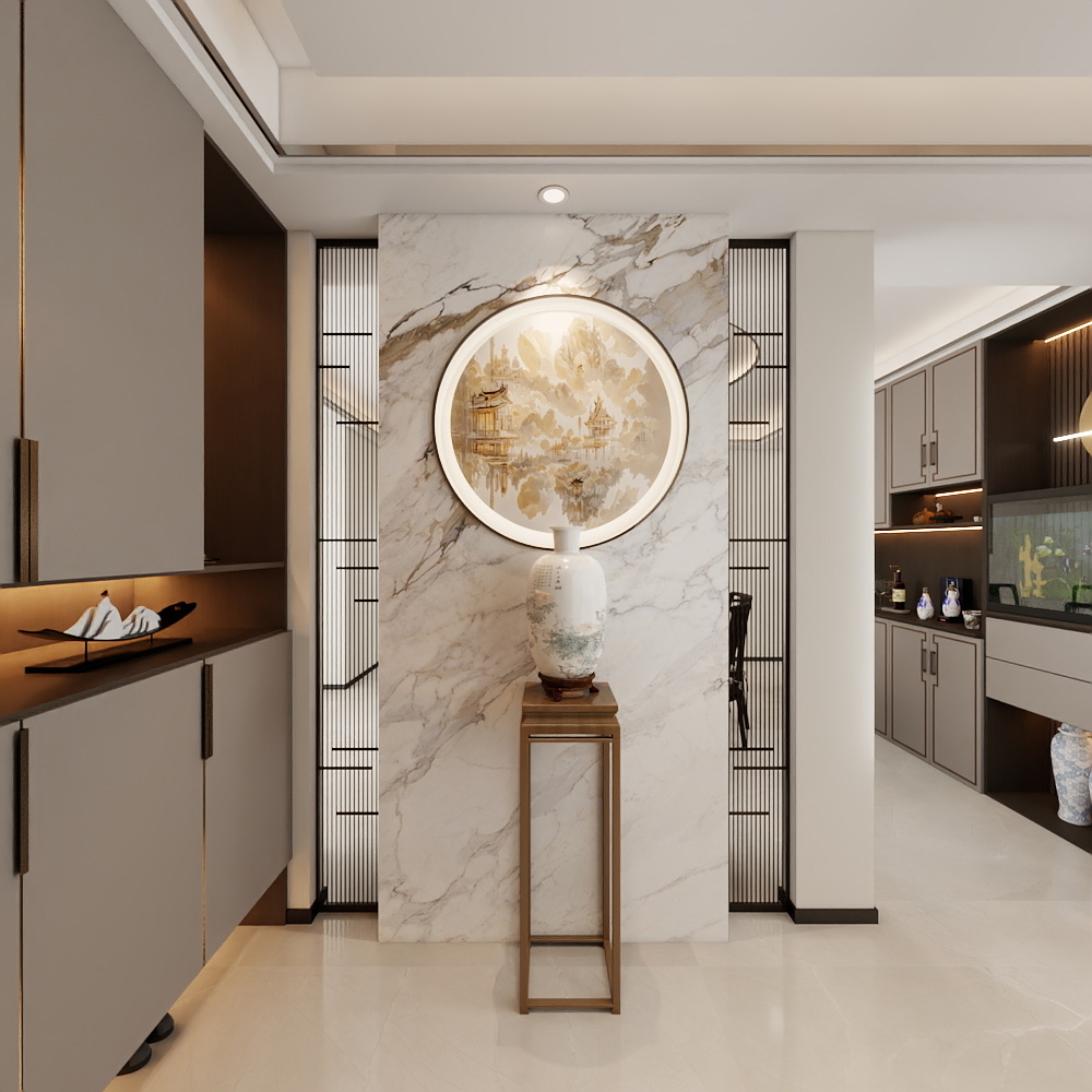 挺有设计工作室-裕通花园【新中式+现代风格】198㎡4室装修效果图