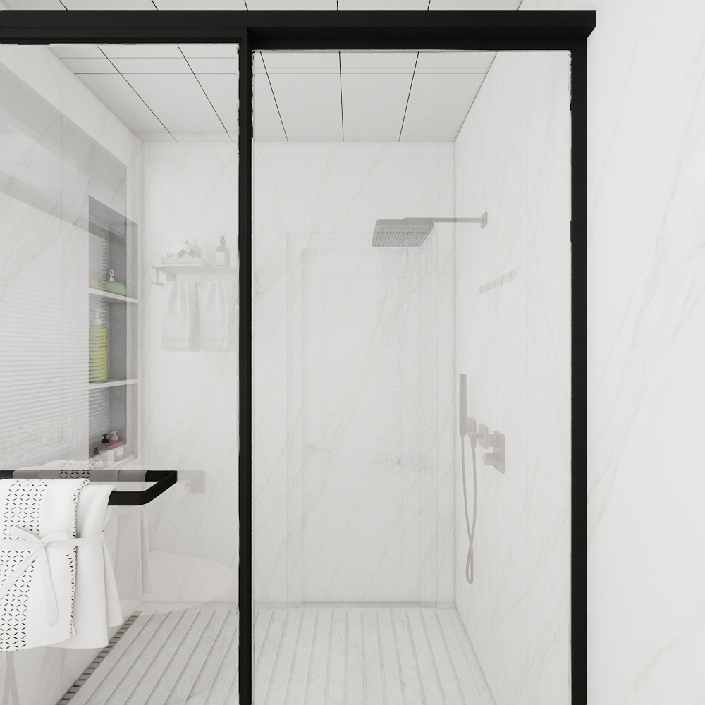 挺有设计工作室-裕通花园【新中式+现代风格】198㎡4室装修效果图