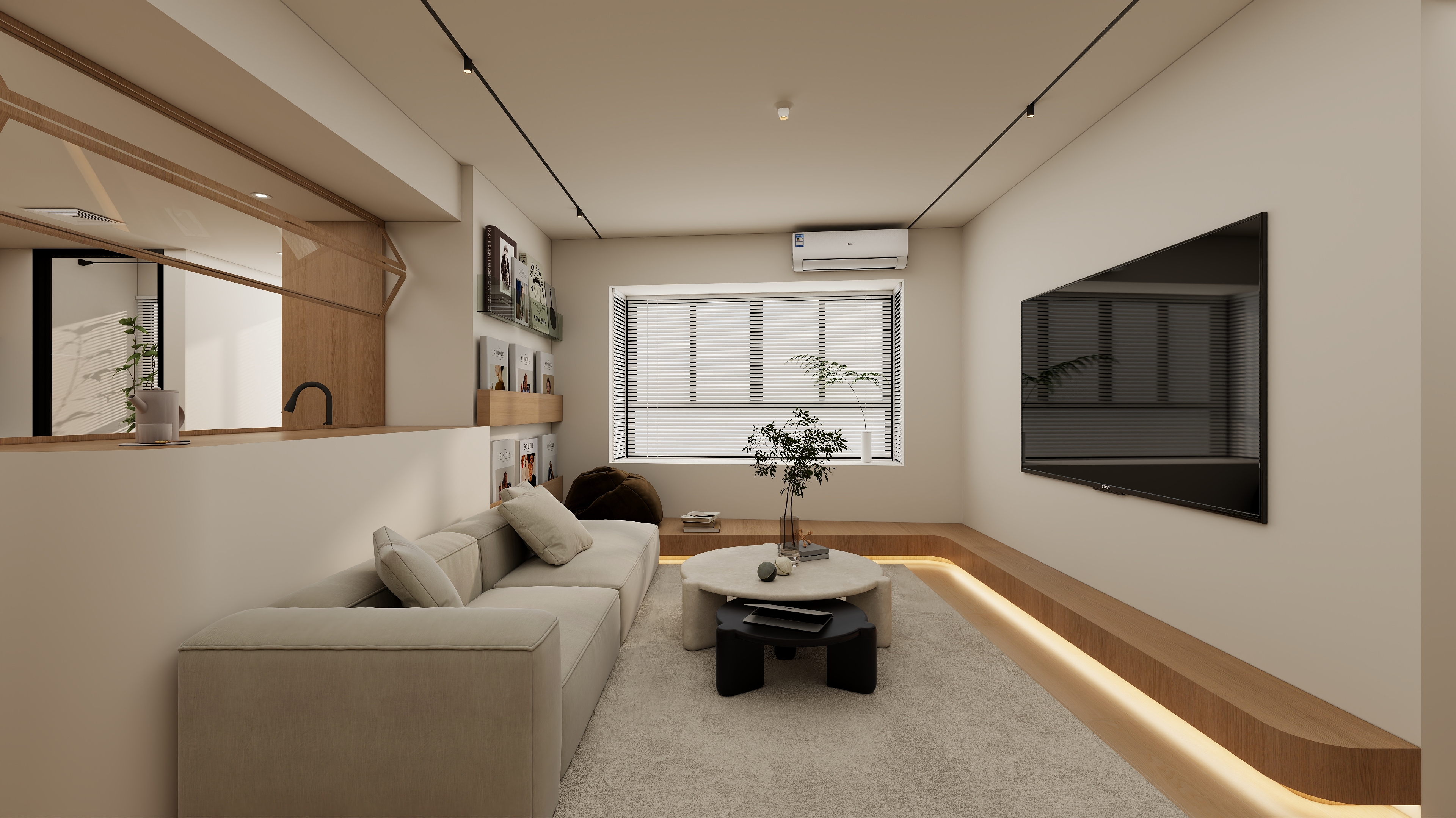 设计师丨胡月平-翠盈大廈原木115㎡3室装修效果图