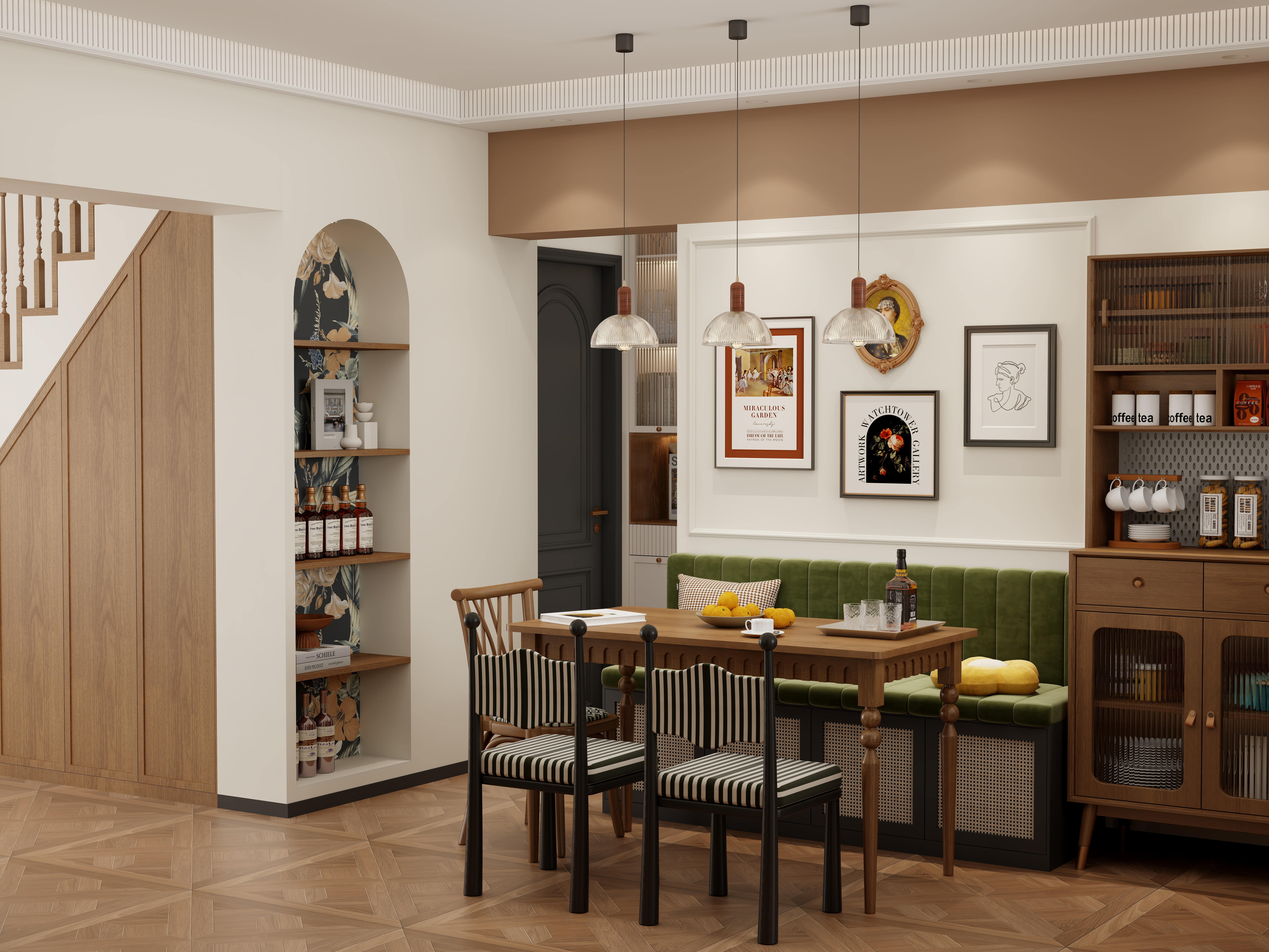 昕潮空间设计工作室-【北城浮生】-200平轻法中古装修效果图