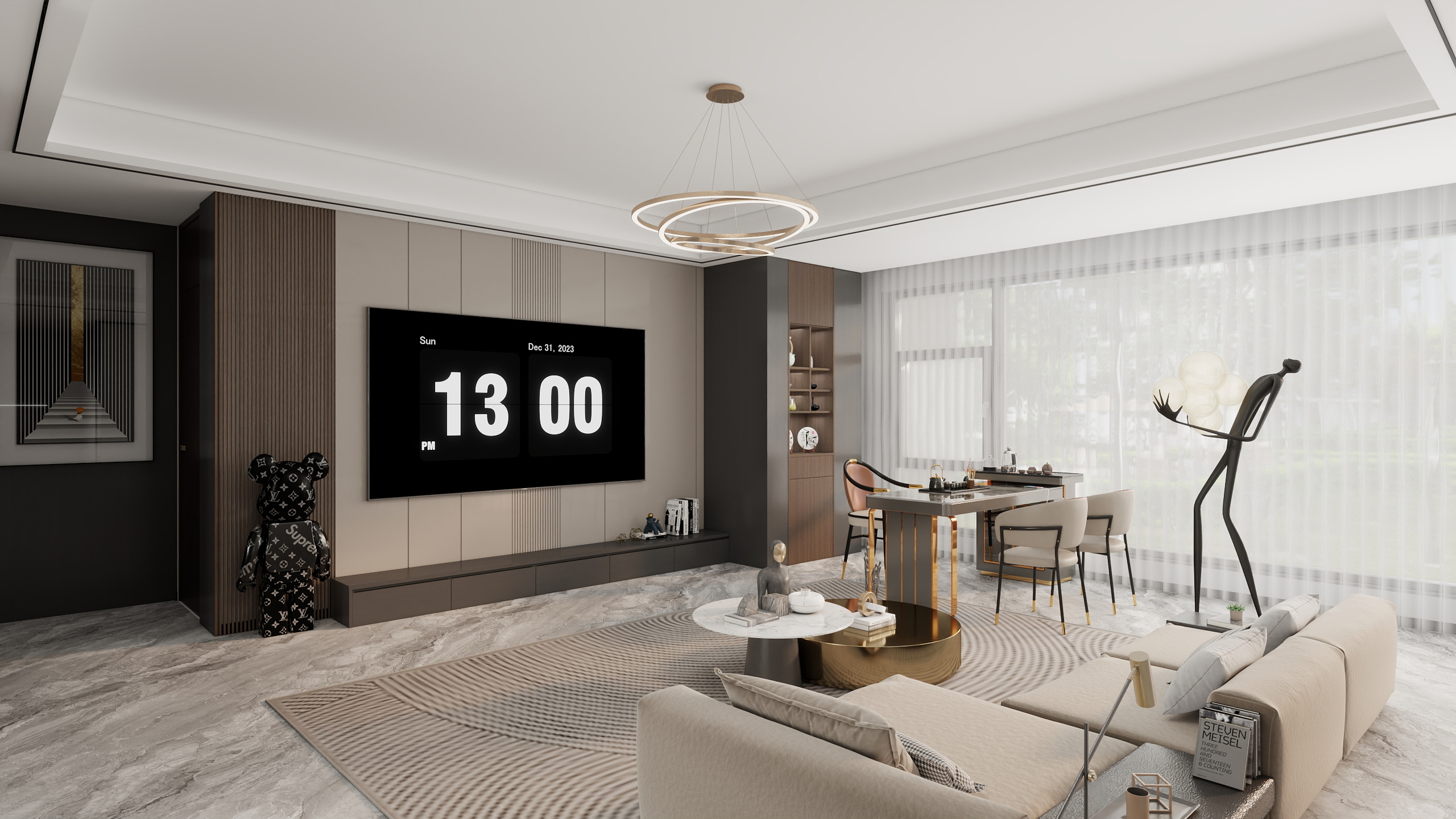 志邦全案设计师-金地华发峯范139㎡3室-装修设计方案