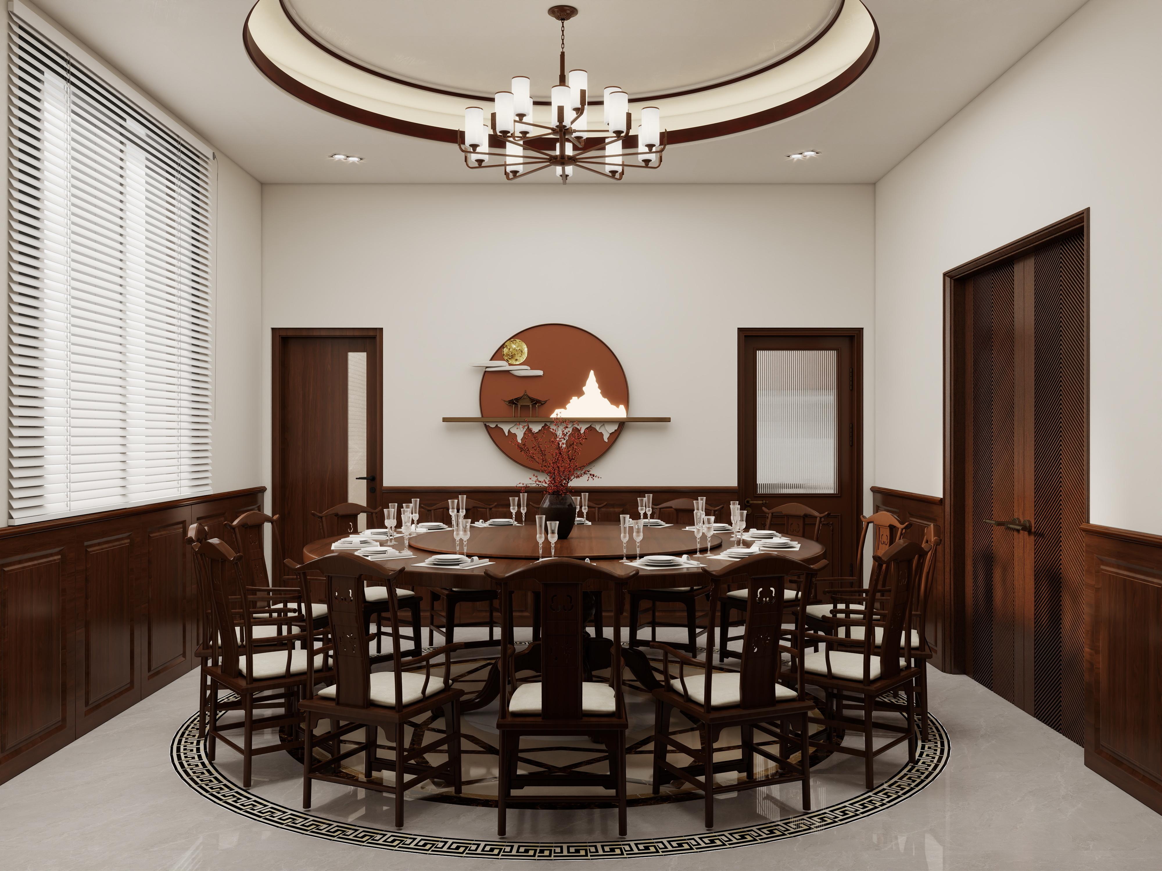 壹诺设计工作室-新中式装修效果图