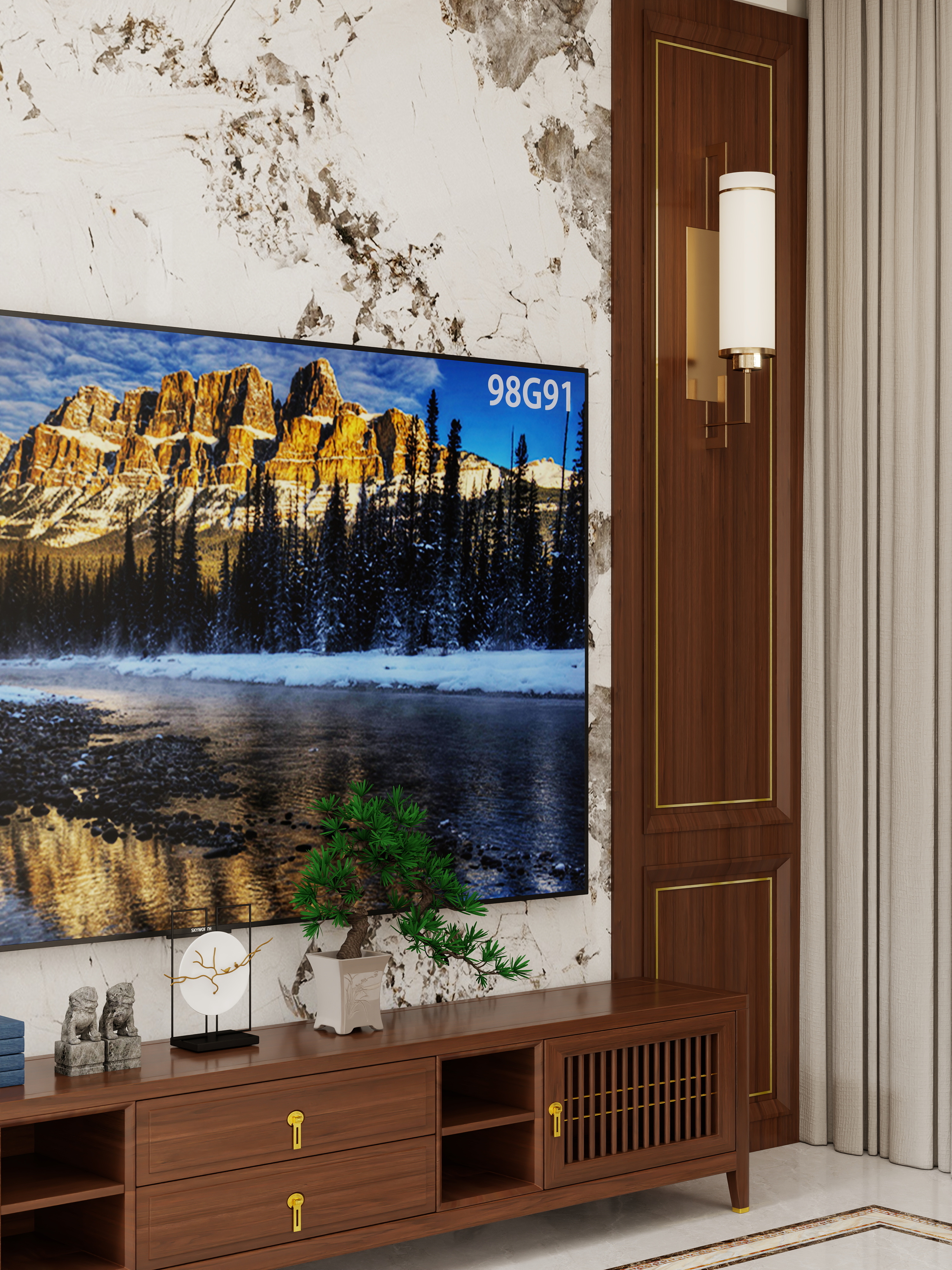 壹诺设计工作室-新中式 装修效果图