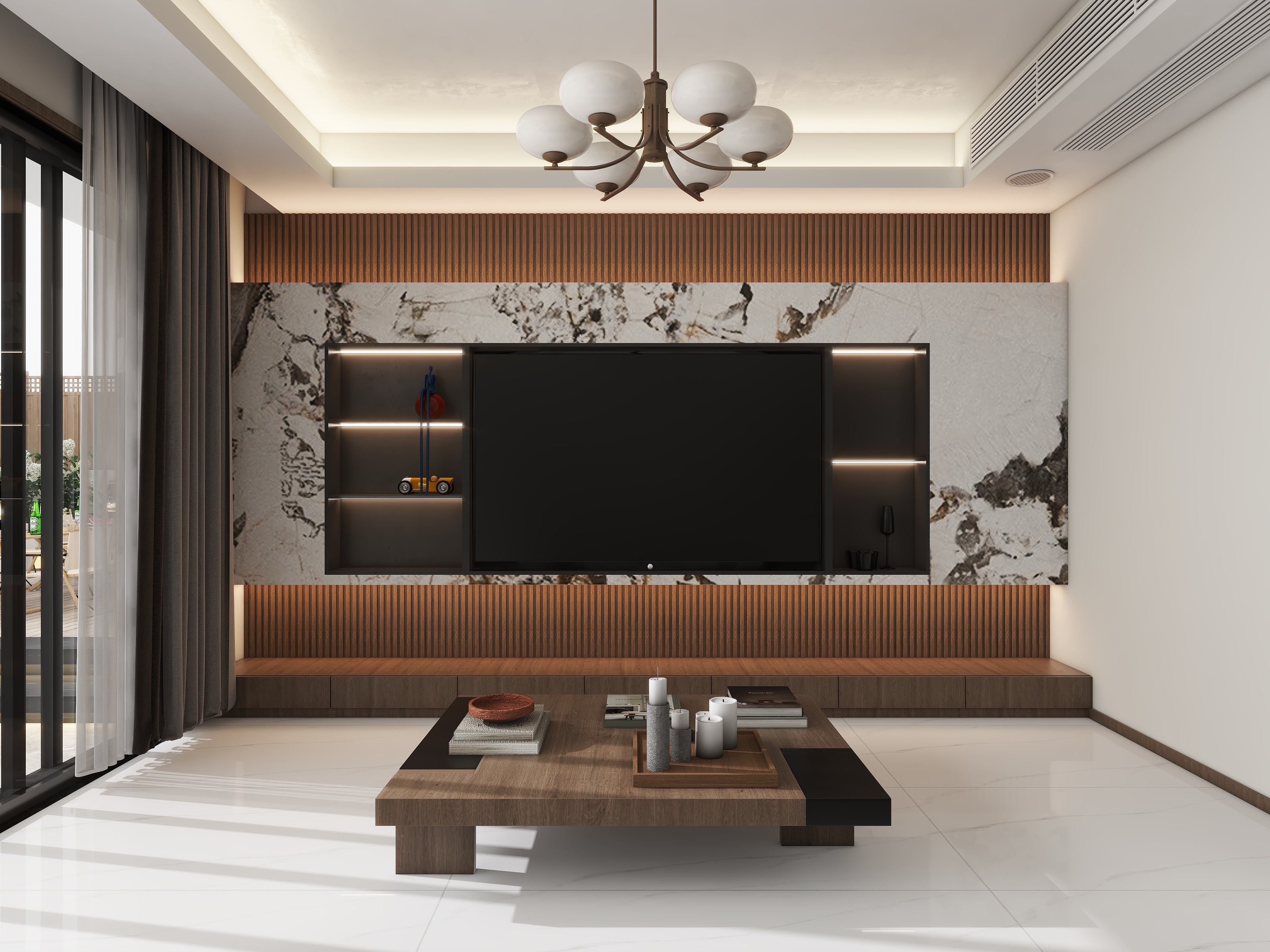 成爽-四川成都南城都汇汇智园(287平方现代中古风四居室)装修效果图