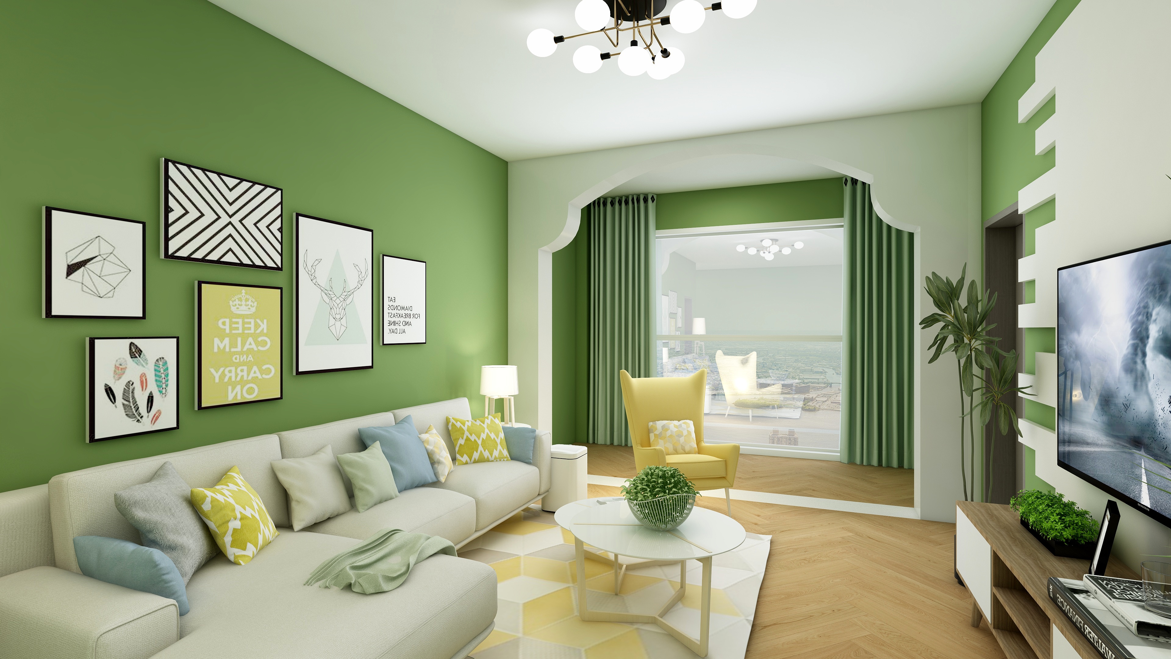 青卿设计-绿色小清新-装修设计方案