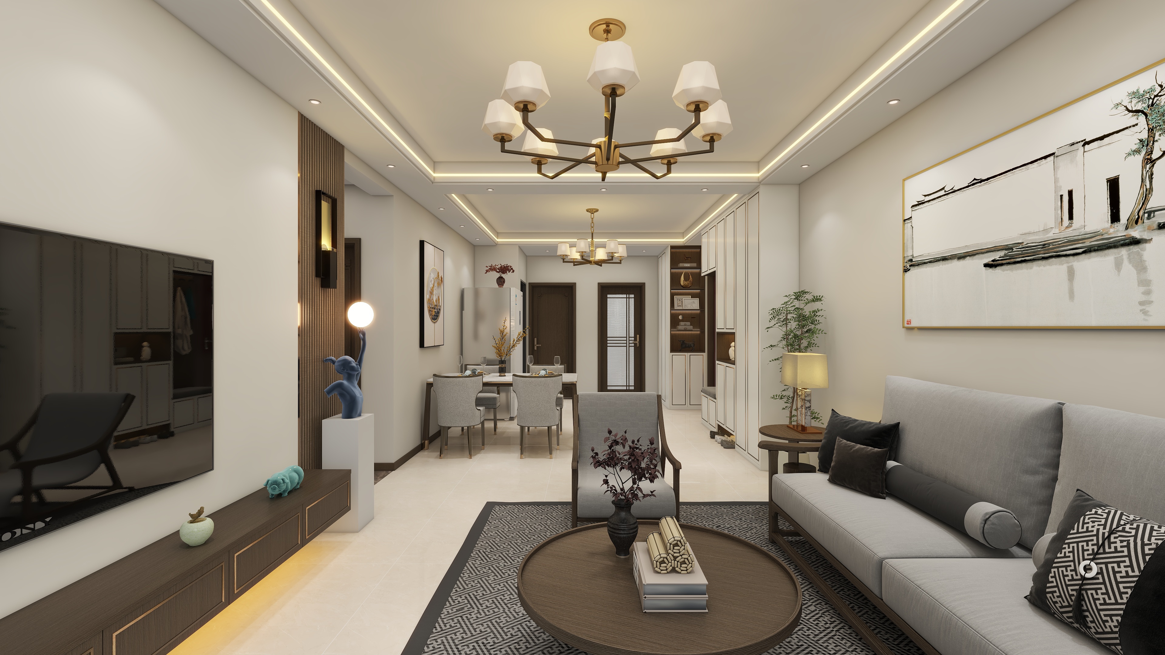 环宇0315-大同恒大翡翠华庭109㎡3室装修效果图