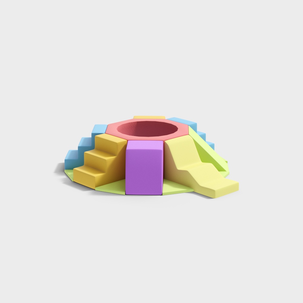 幼教感统八边形早教组合爬梯3D模型