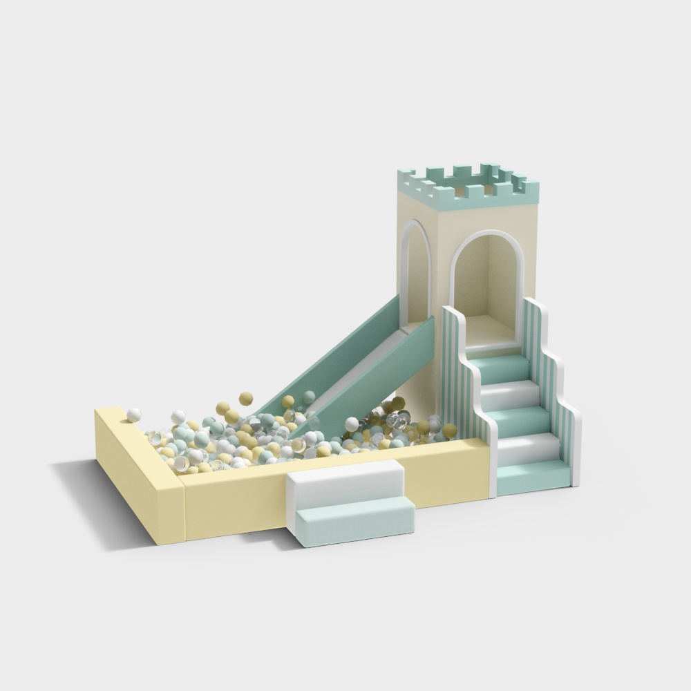 幼教感统城堡海洋球3D模型