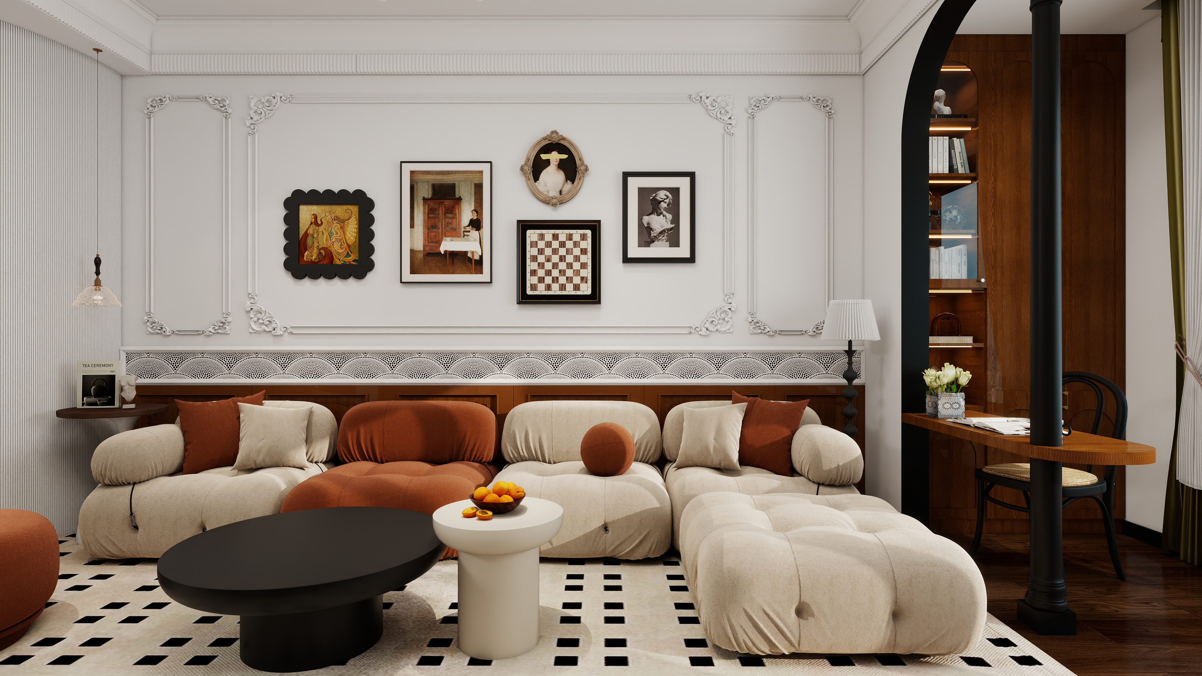 刘月-法式复古三居147㎡-装修设计方案