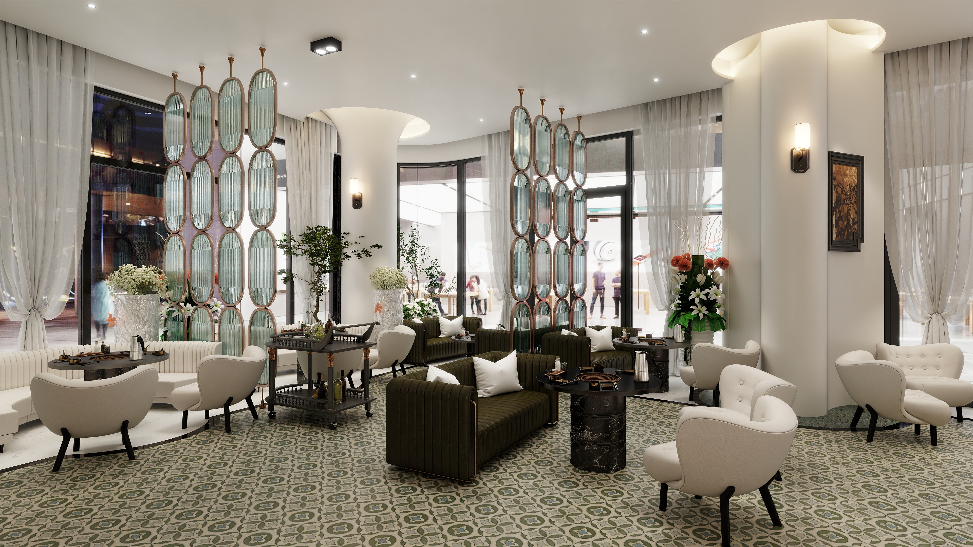 YTG.XiaoJun-法式中古风烤肉店装修效果图