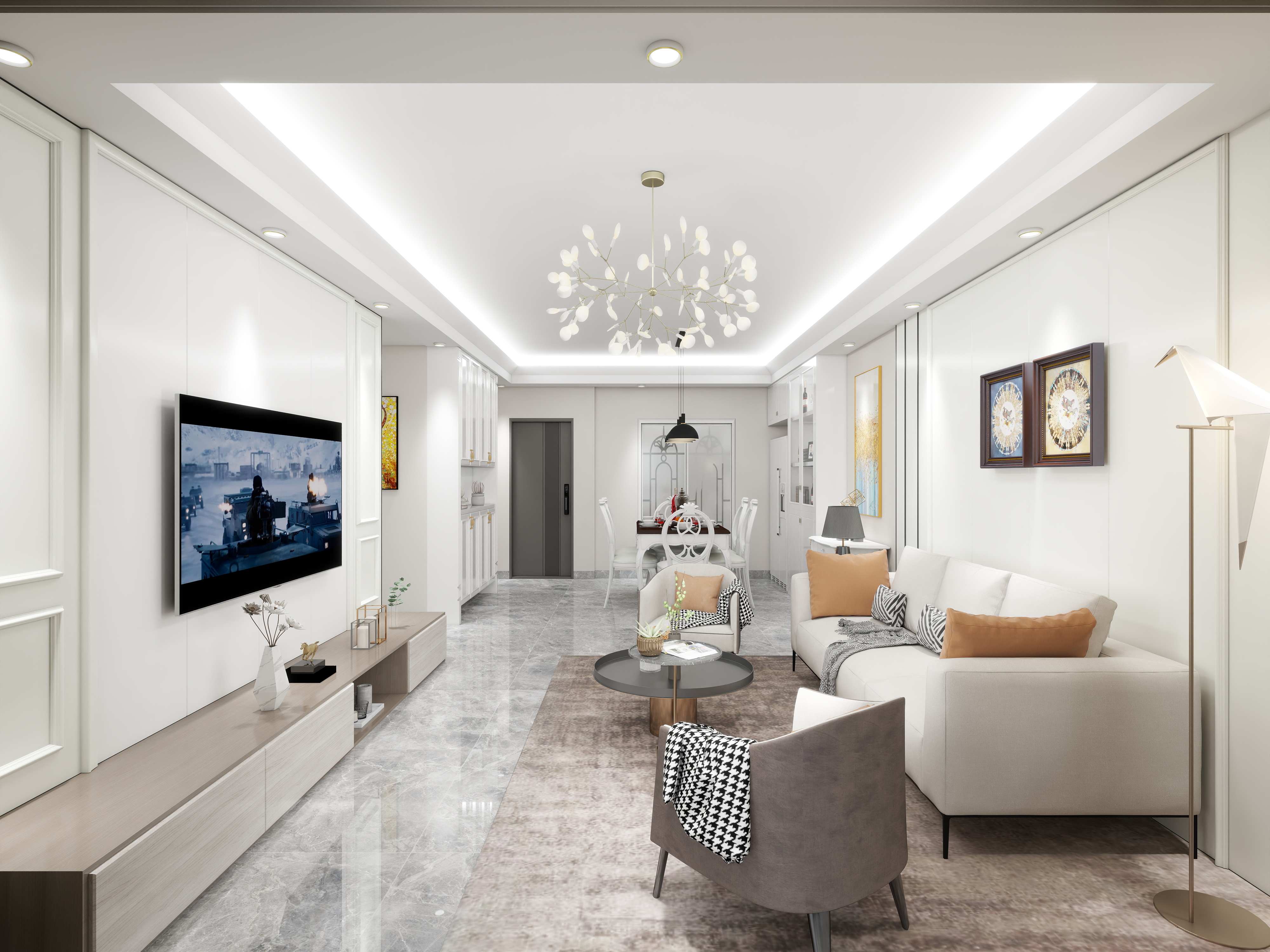 海阔天空看大海-中德英伦联邦116.3平米三室-装修设计方案