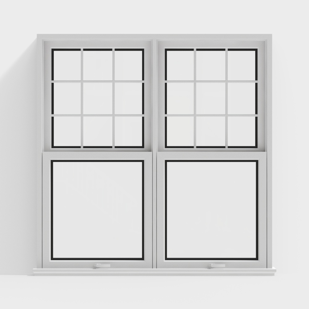 现代简约推拉窗3D模型