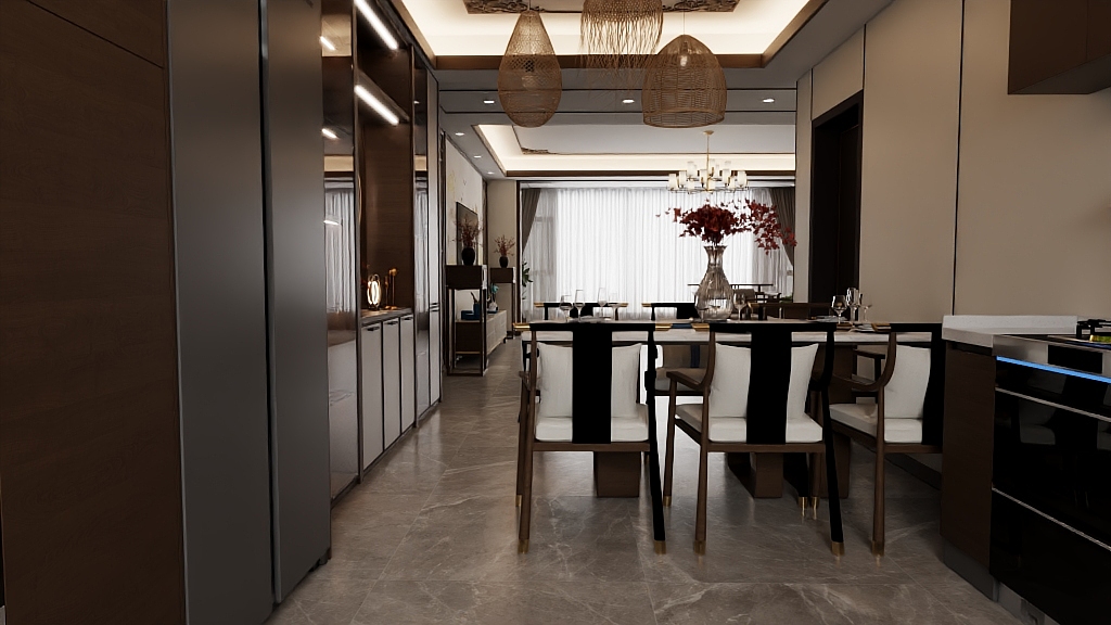 青雉效果图表现-新中式-装修设计方案