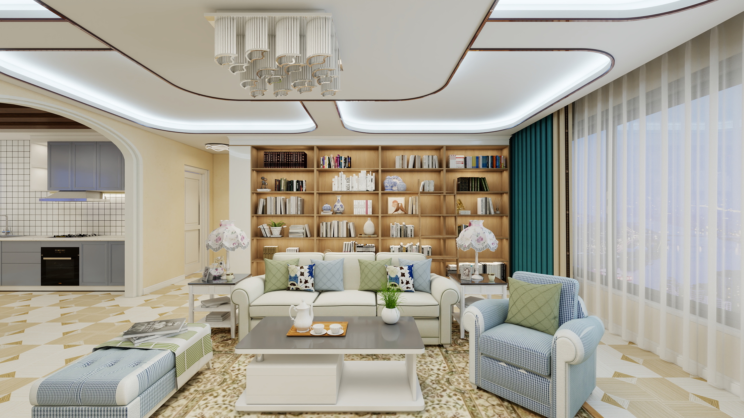 不出新手村的匠人-绿地之窗106㎡3室装修效果图