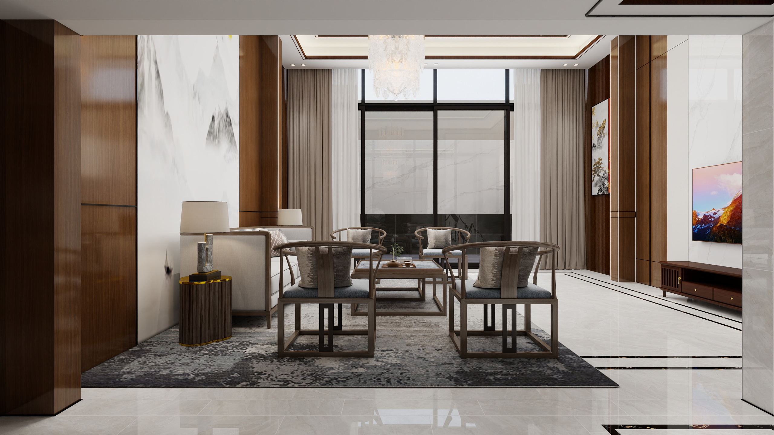 汇佰嘉护墙板工厂-刘总惠州金山湖联排别墅装修效果图