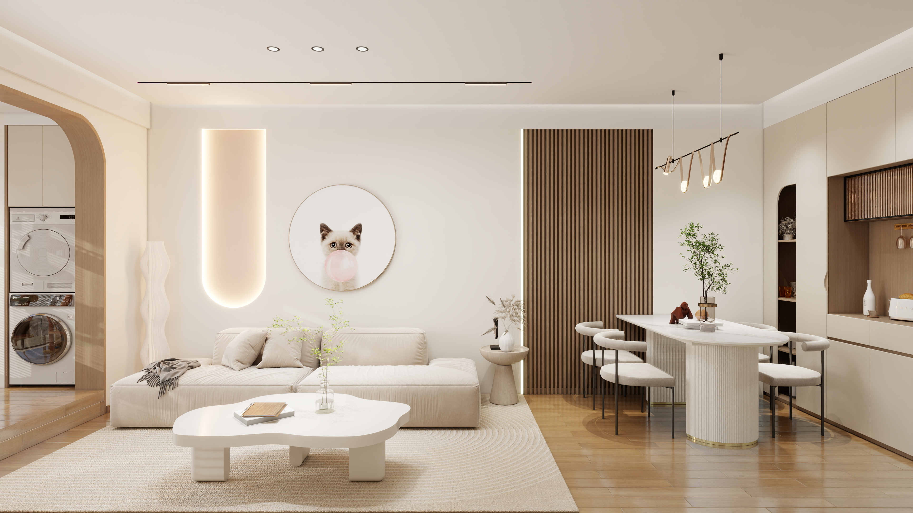 画巢设计工作室-海德公园81㎡3室装修效果图