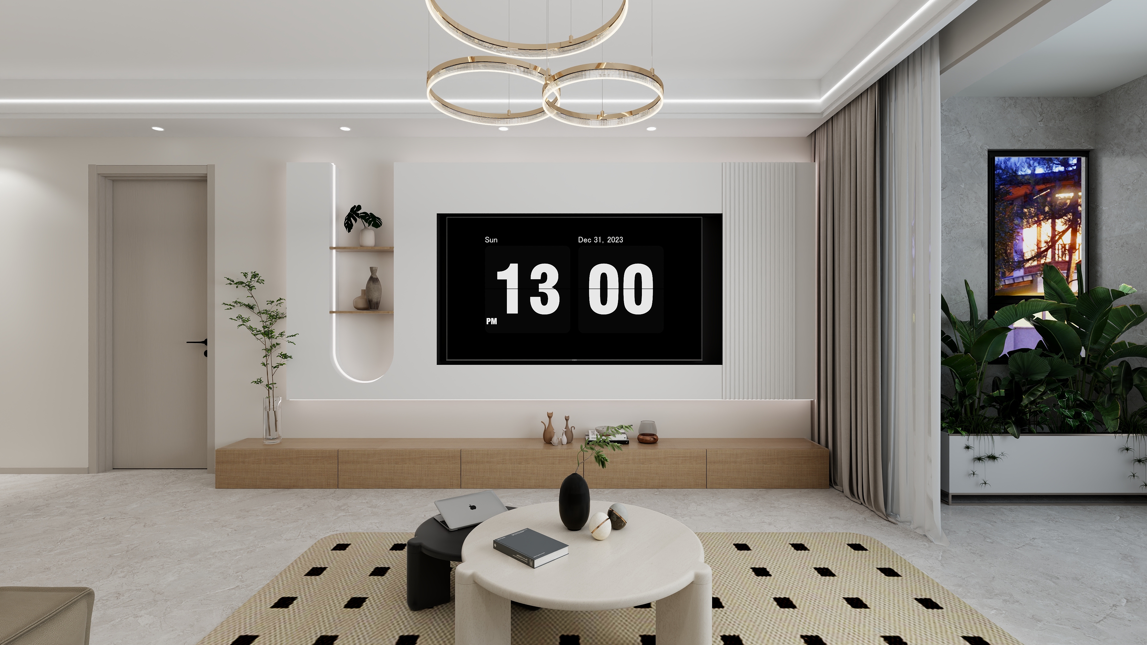 蜗牛装饰设计师03-129-4室，现代简约装修效果图