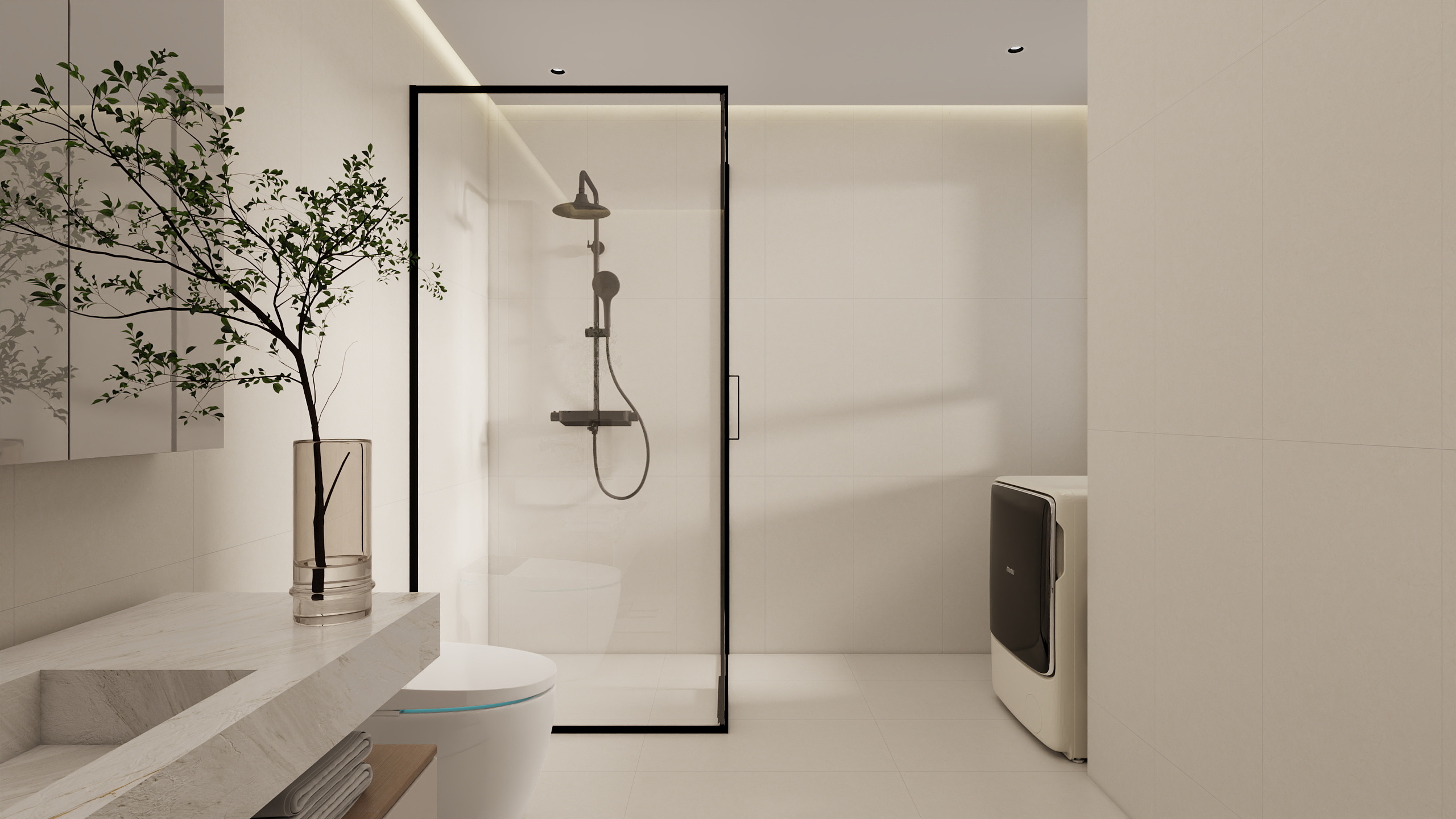 鲜润-黑白奶油极简-装修设计方案